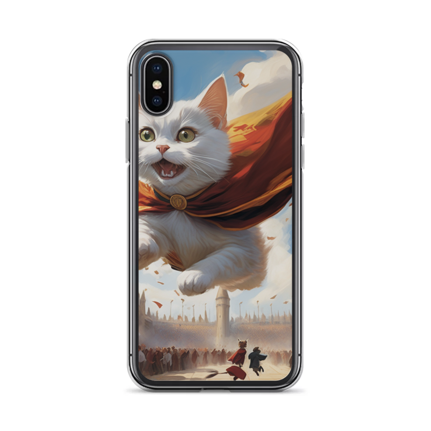 PugMug Custom White Companion Cat iPhone Case