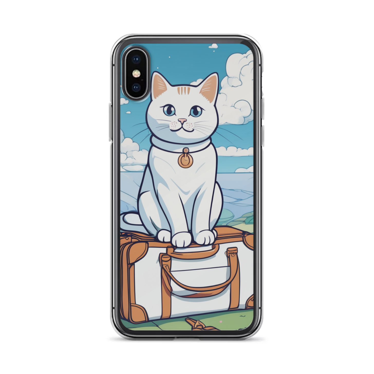 PugMug Custom White Companion Cat iPhone Case