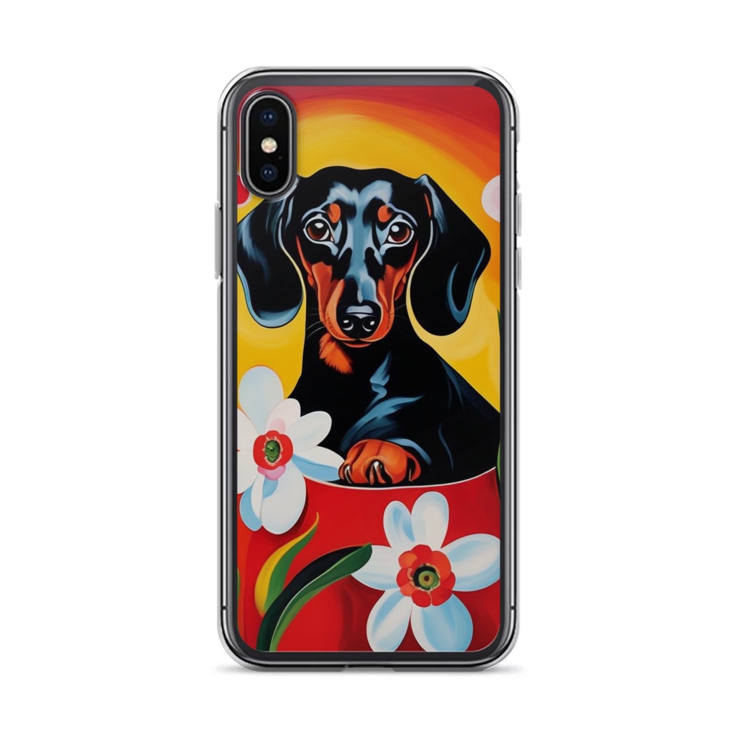 PugMug Custom Black Dachshund iPhone Case