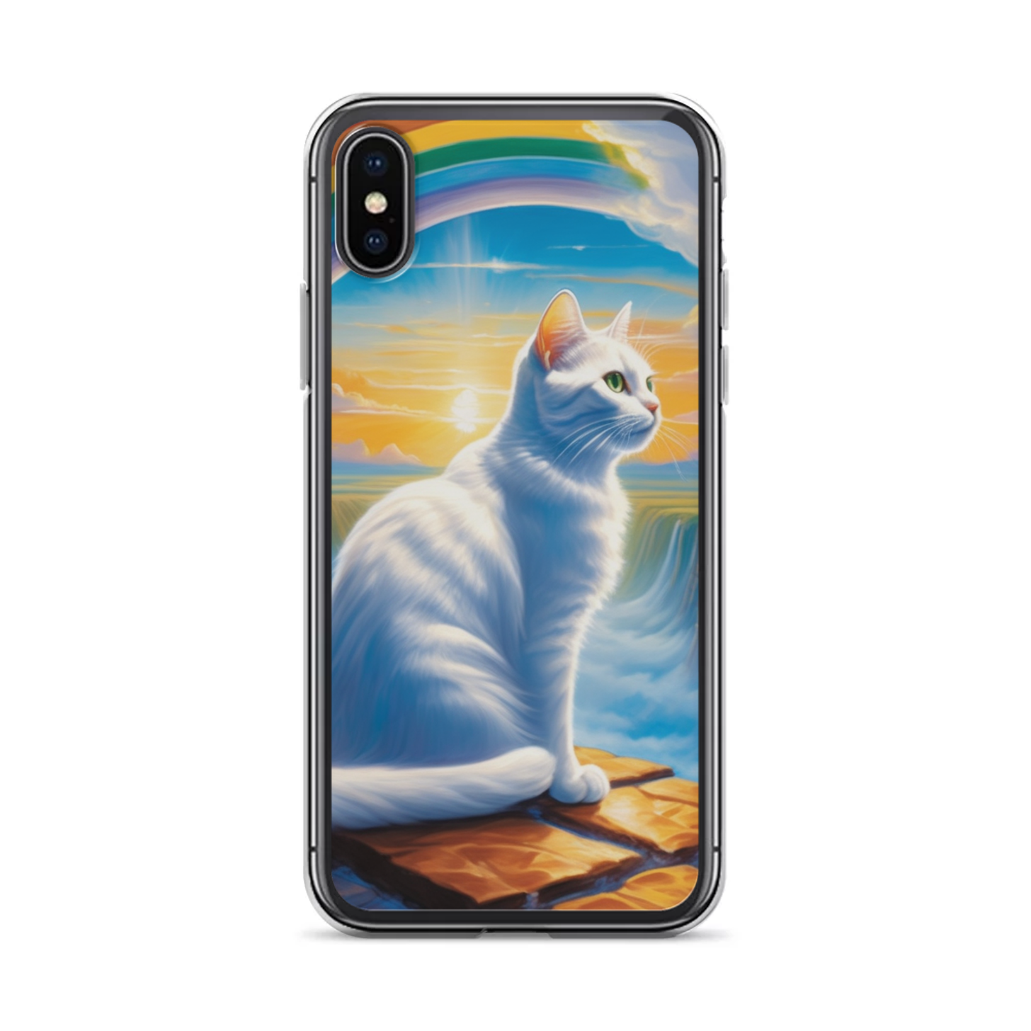 PugMug Custom White Companion Cat iPhone Case