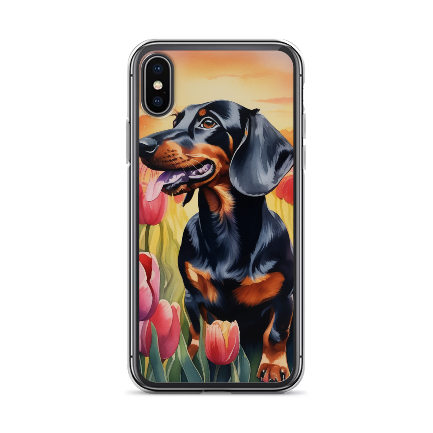 PugMug Custom Black Dachshund iPhone Case