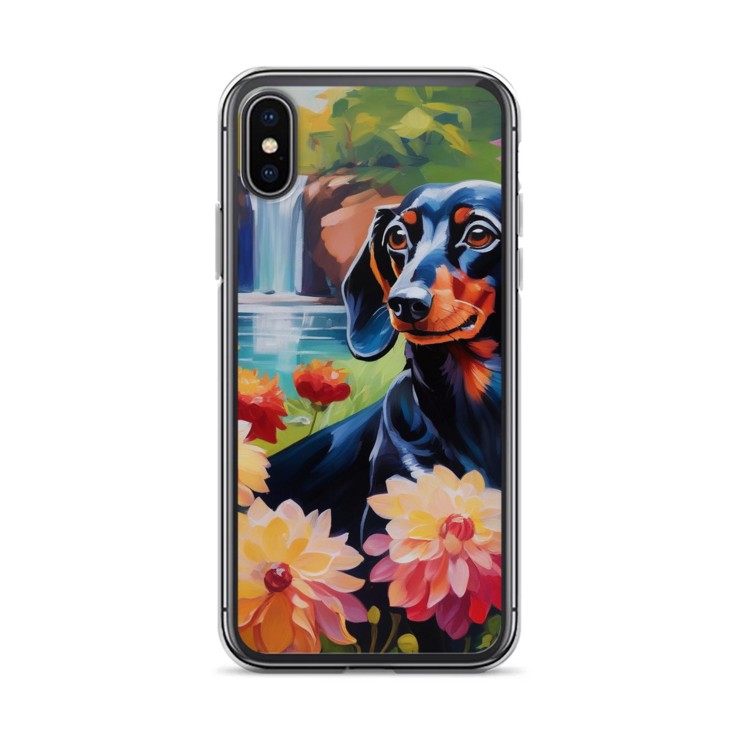 PugMug Custom Black Dachshund iPhone Case