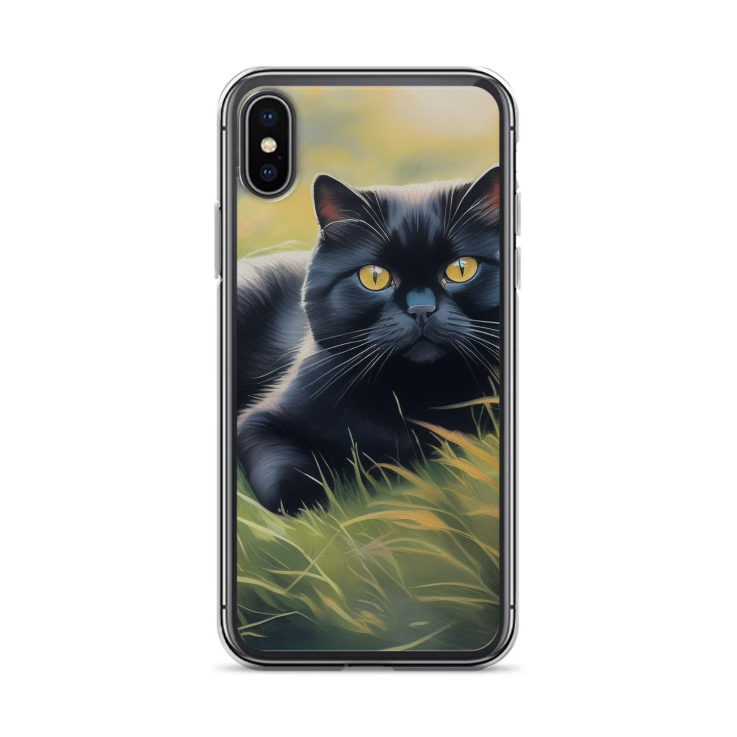 PugMug Custom Black Scottish Fold Cat iPhone Case