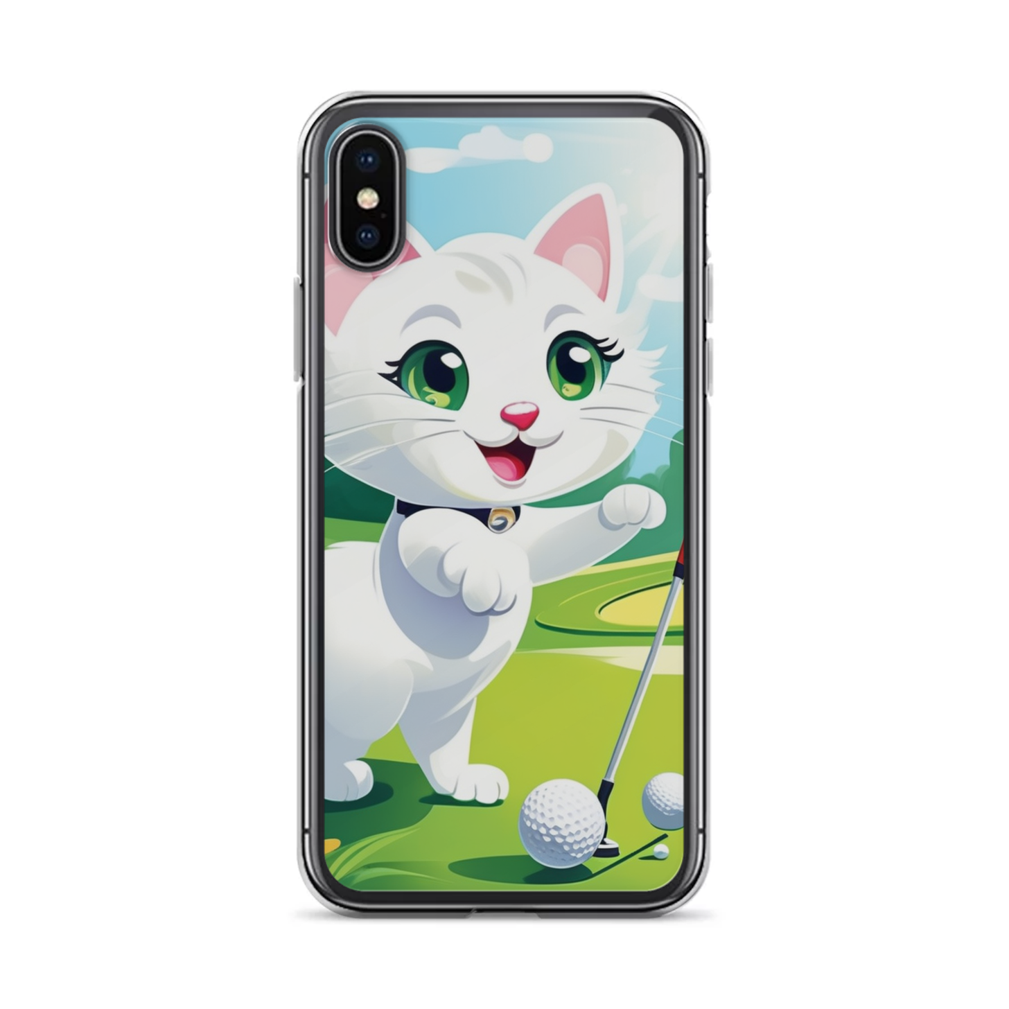 PugMug Custom White Companion Cat iPhone Case