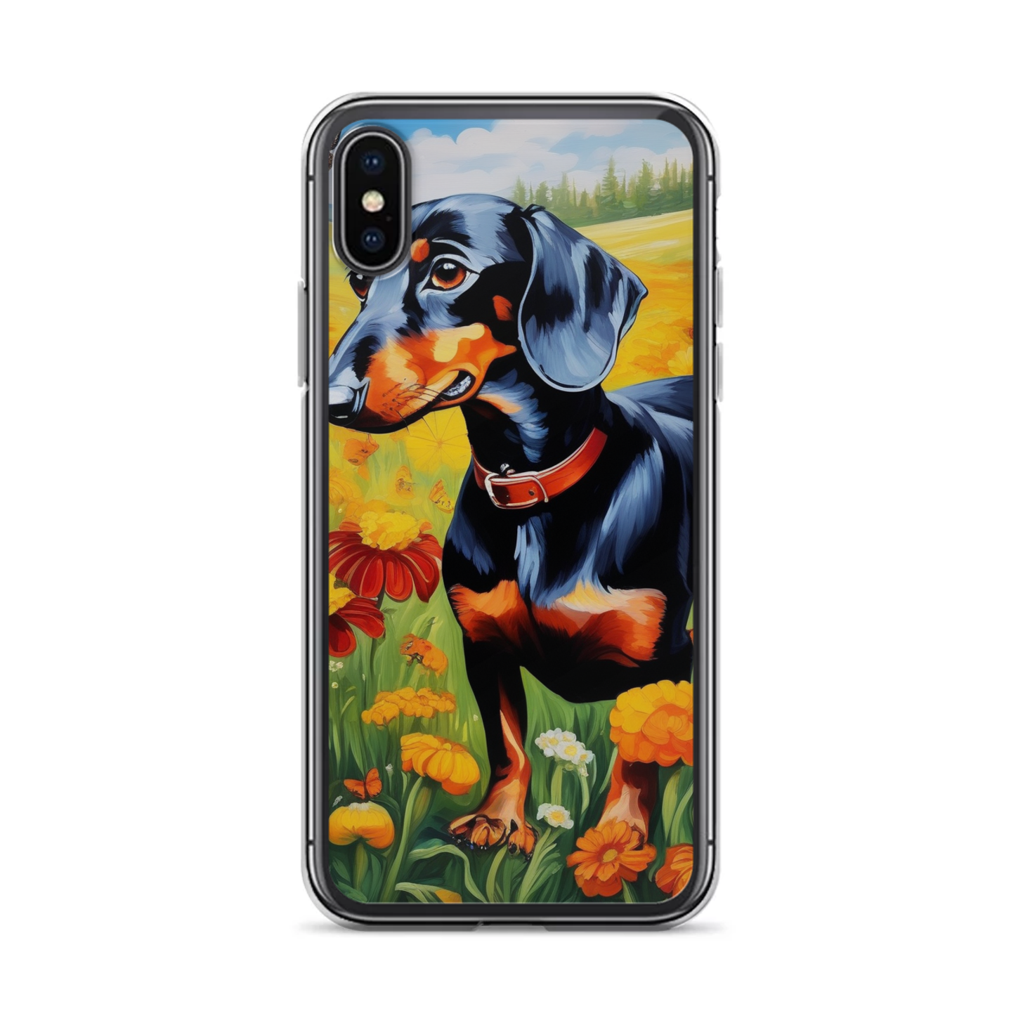 PugMug Custom Black Dachshund iPhone Case