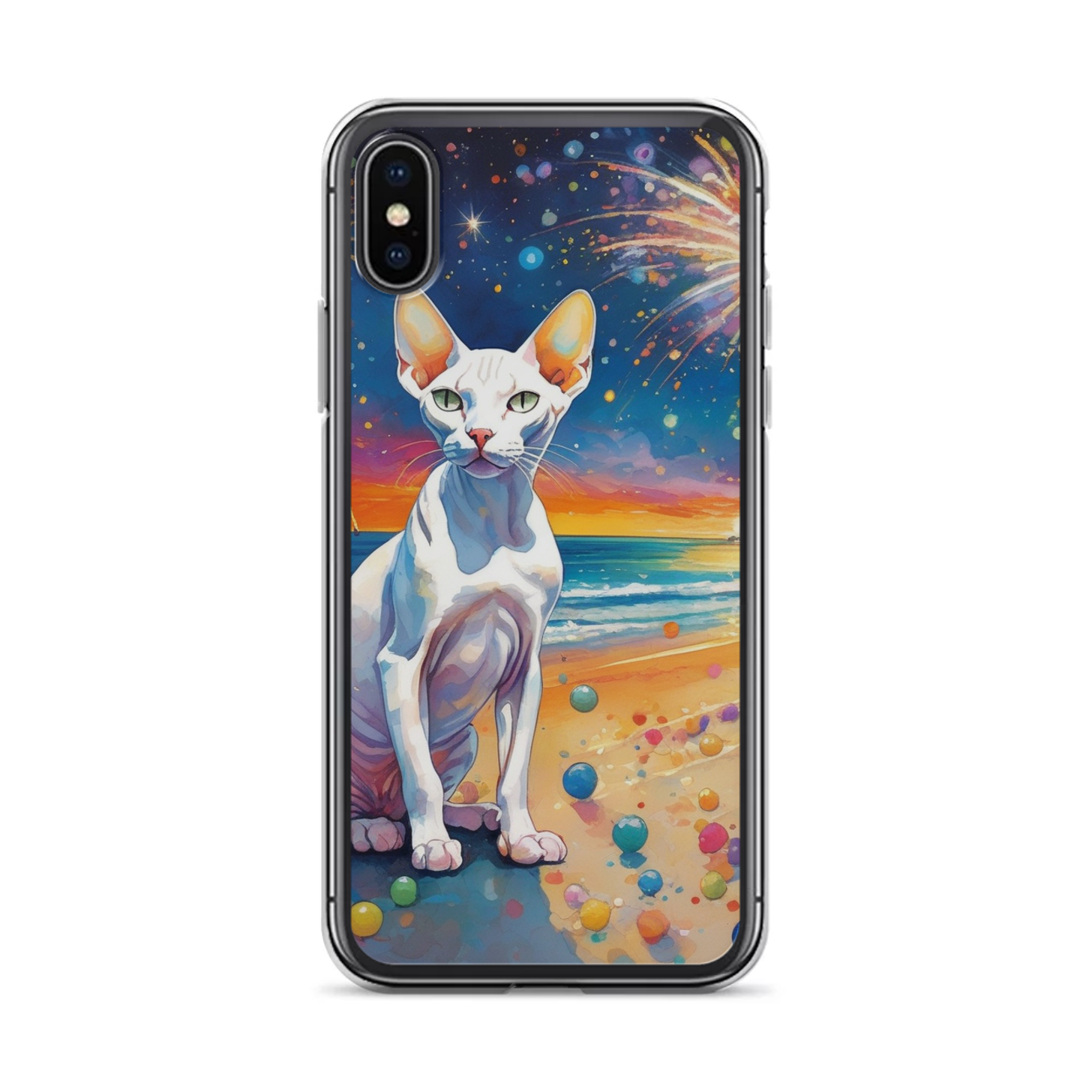 PugMug Custom White Sphynx Cat iPhone Case