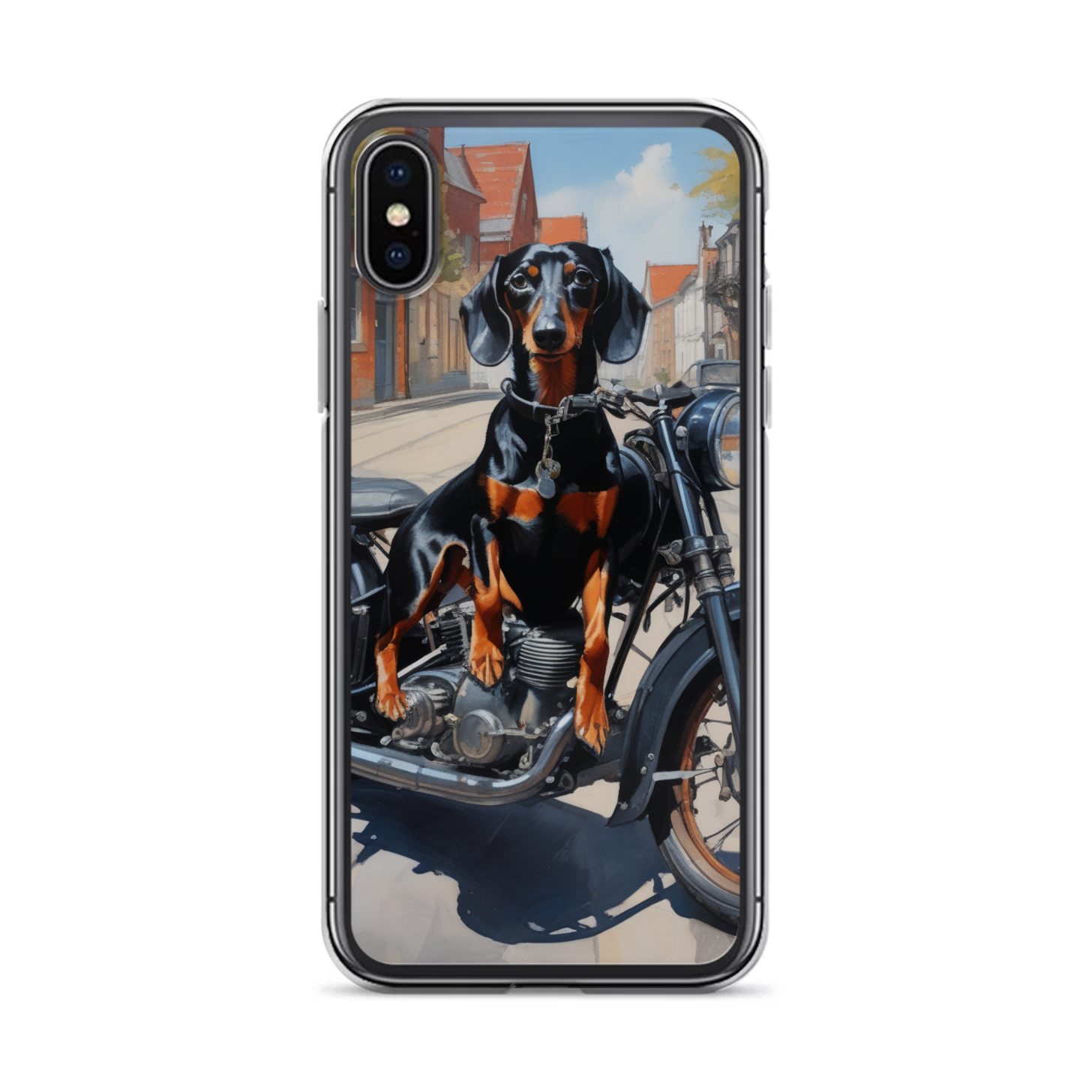 PugMug Custom Black Dachshund iPhone Case
