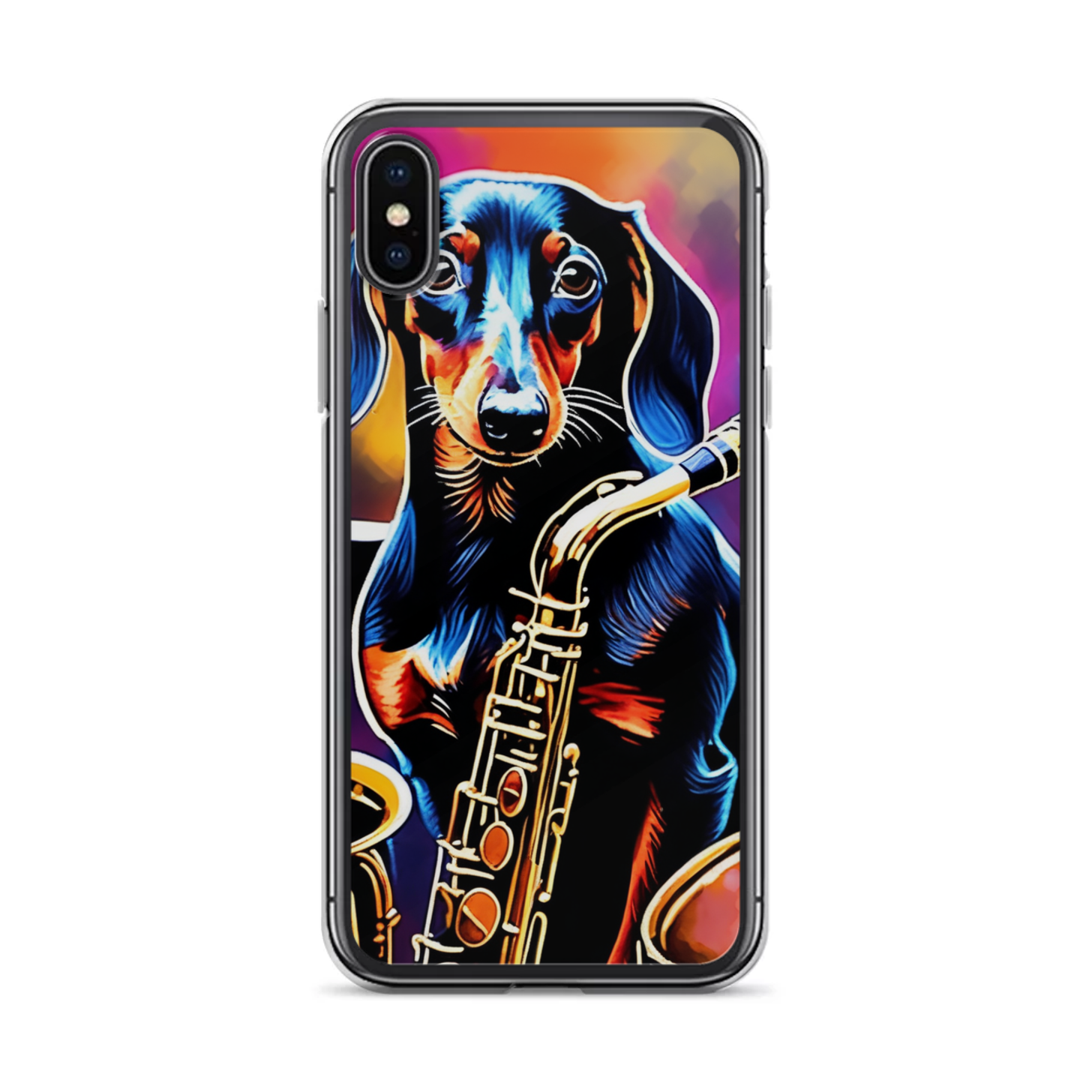 PugMug Custom Black Dachshund iPhone Case