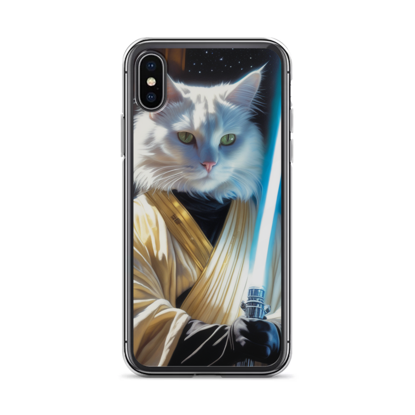 PugMug Custom White Companion Cat iPhone Case