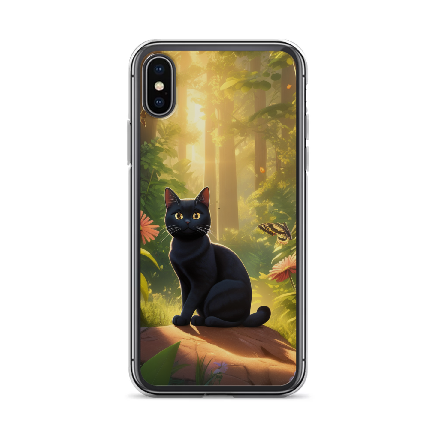PugMug Custom Black American Shorthair Cat iPhone Case