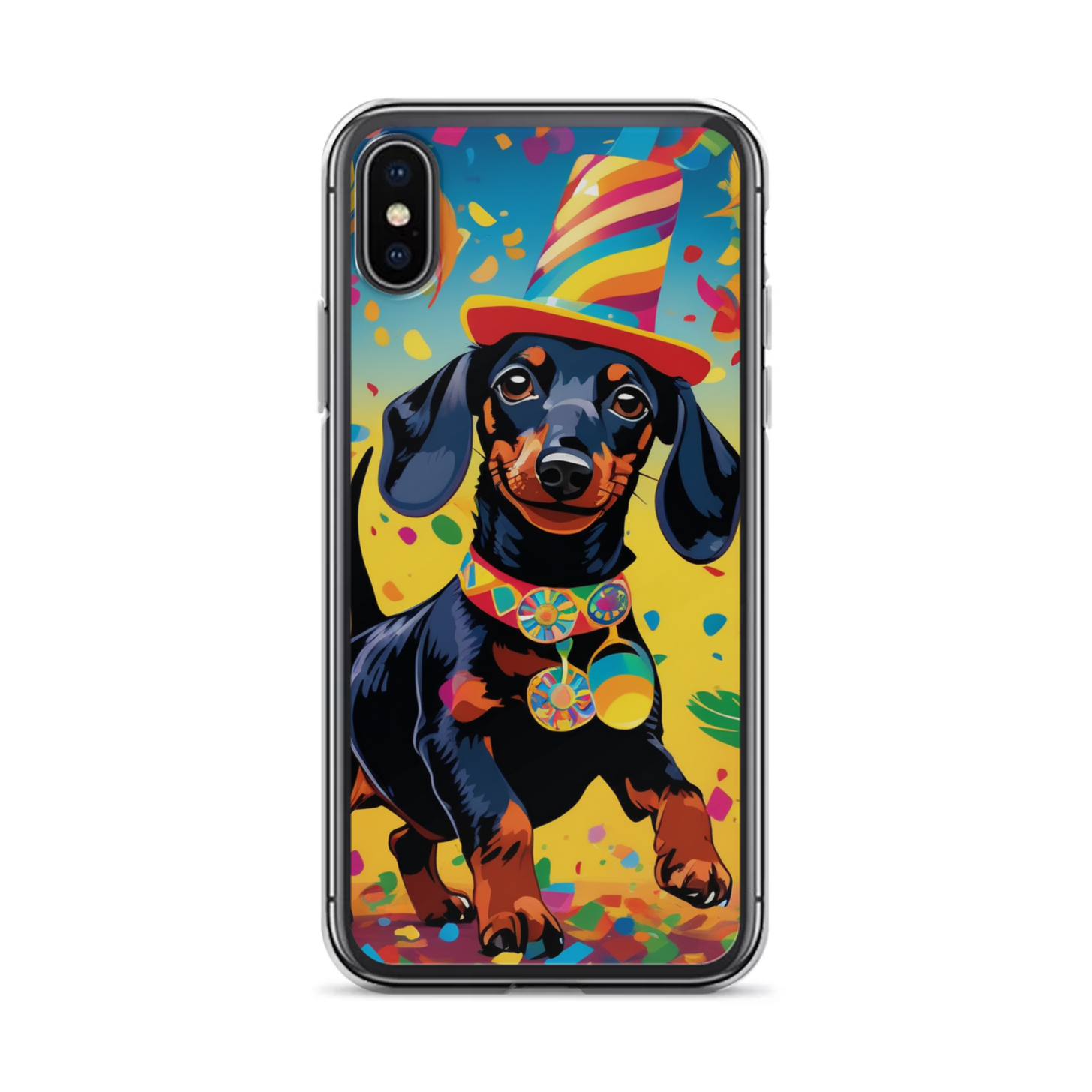 PugMug Custom Black Dachshund iPhone Case