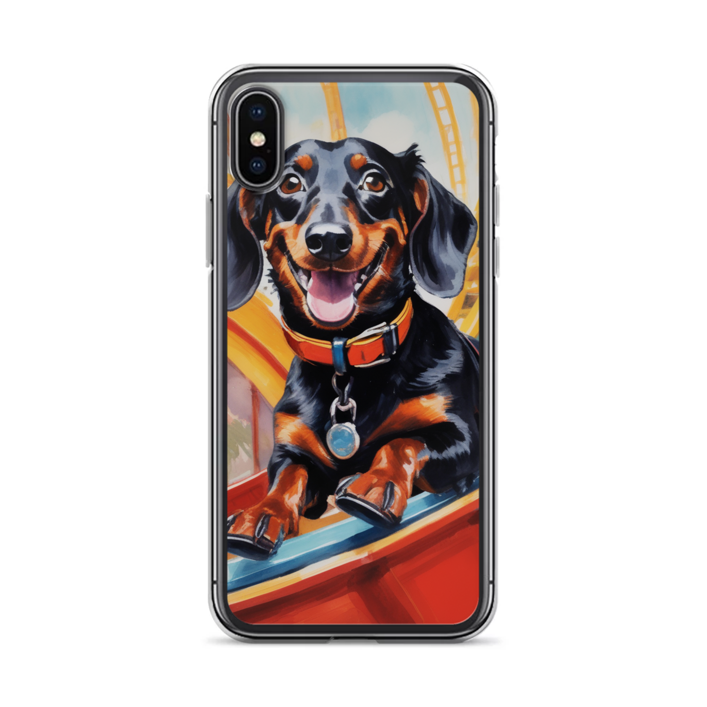 PugMug Custom Black Dachshund iPhone Case