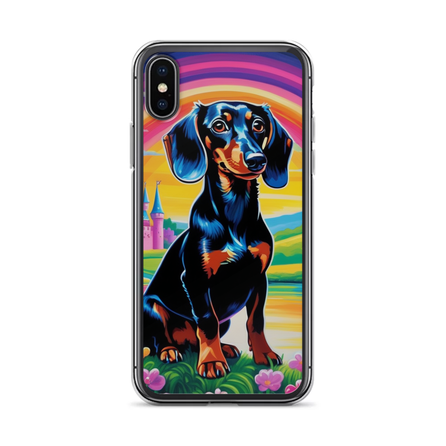 PugMug Custom Black Dachshund iPhone Case