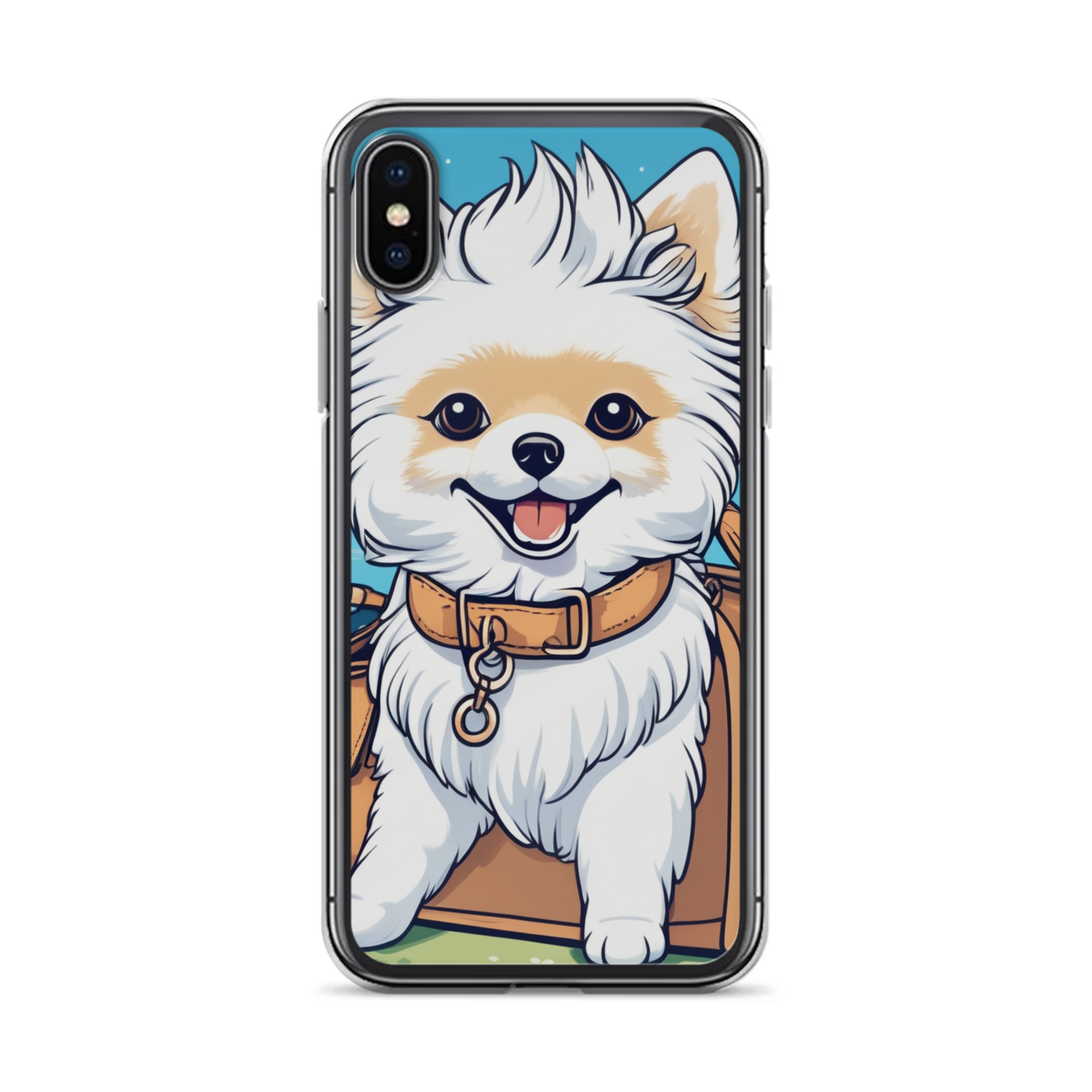 PugMug Custom White Pomeranian iPhone Case