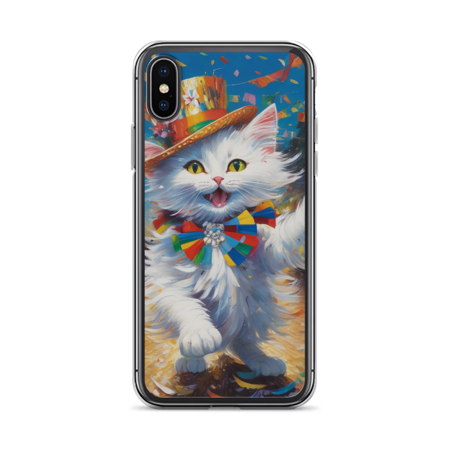 PugMug Custom White Companion Cat iPhone Case