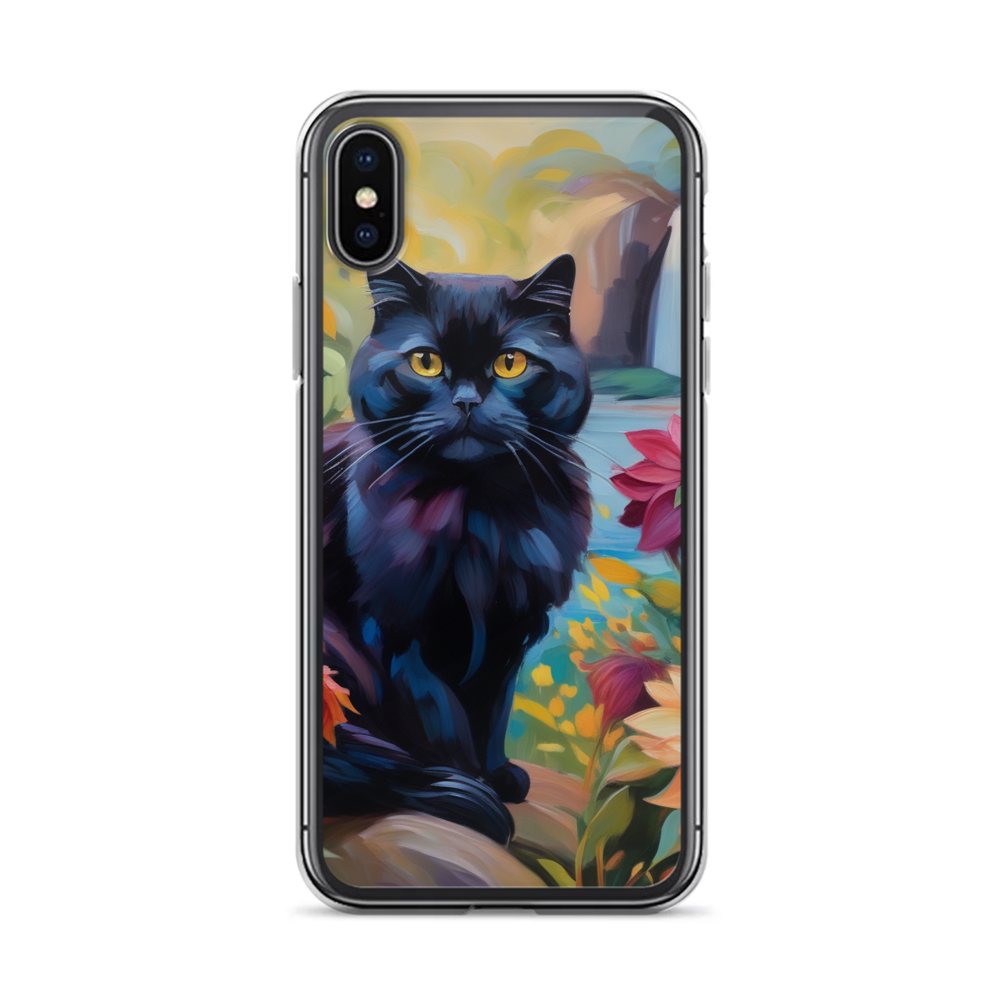 PugMug Custom Black Scottish Fold Cat iPhone Case