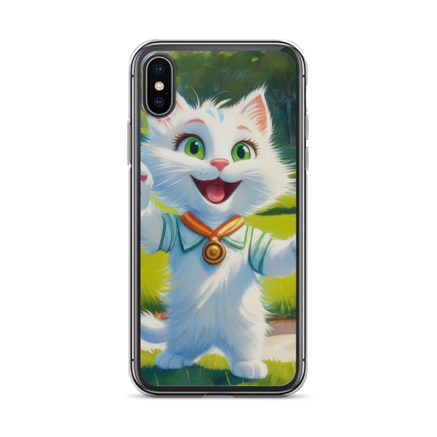 PugMug Custom White Companion Cat iPhone Case