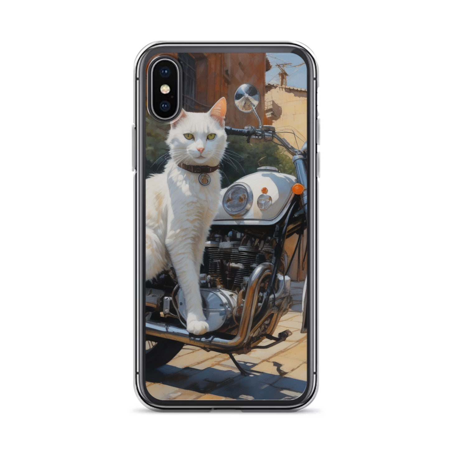 PugMug Custom White Companion Cat iPhone Case