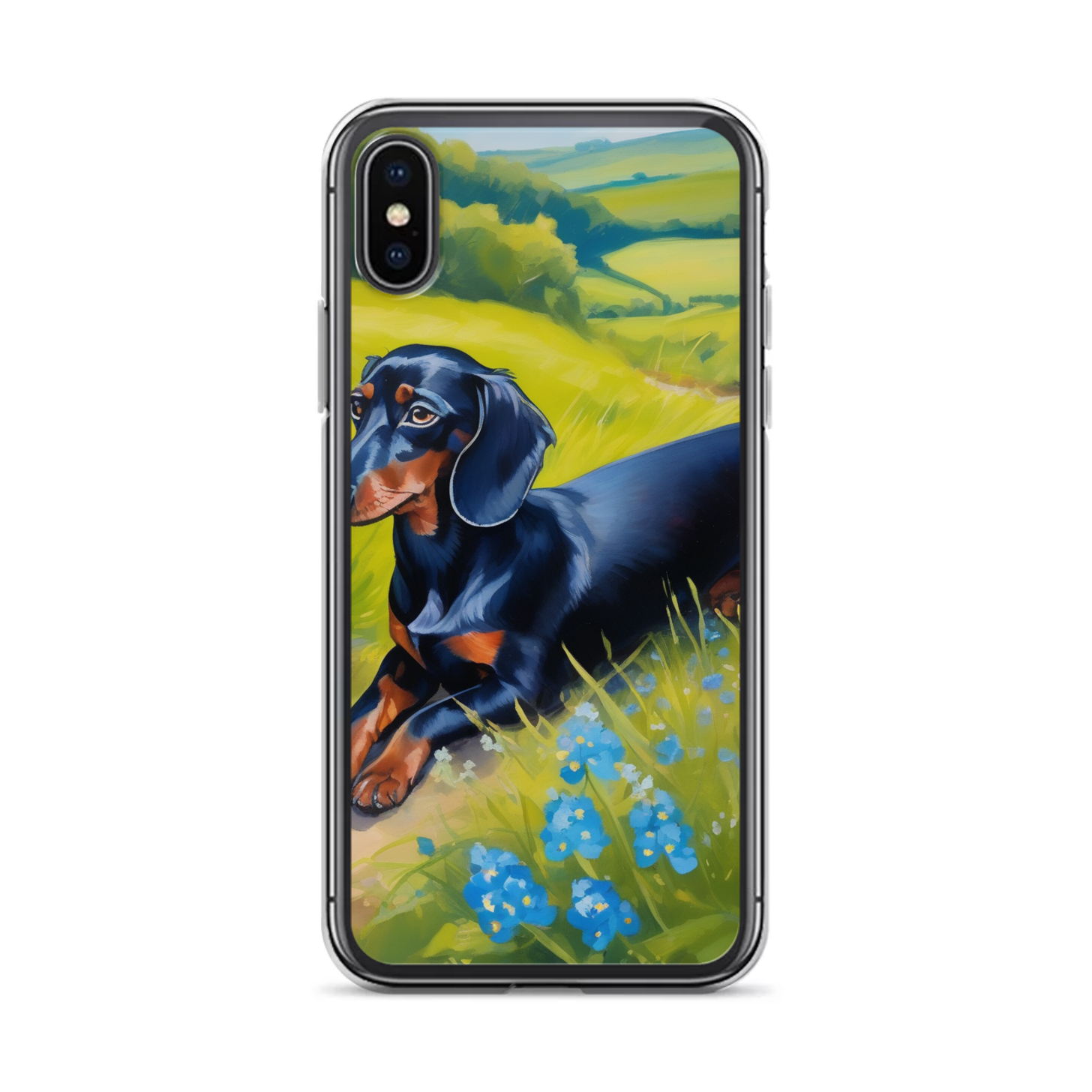 PugMug Custom Black Dachshund iPhone Case