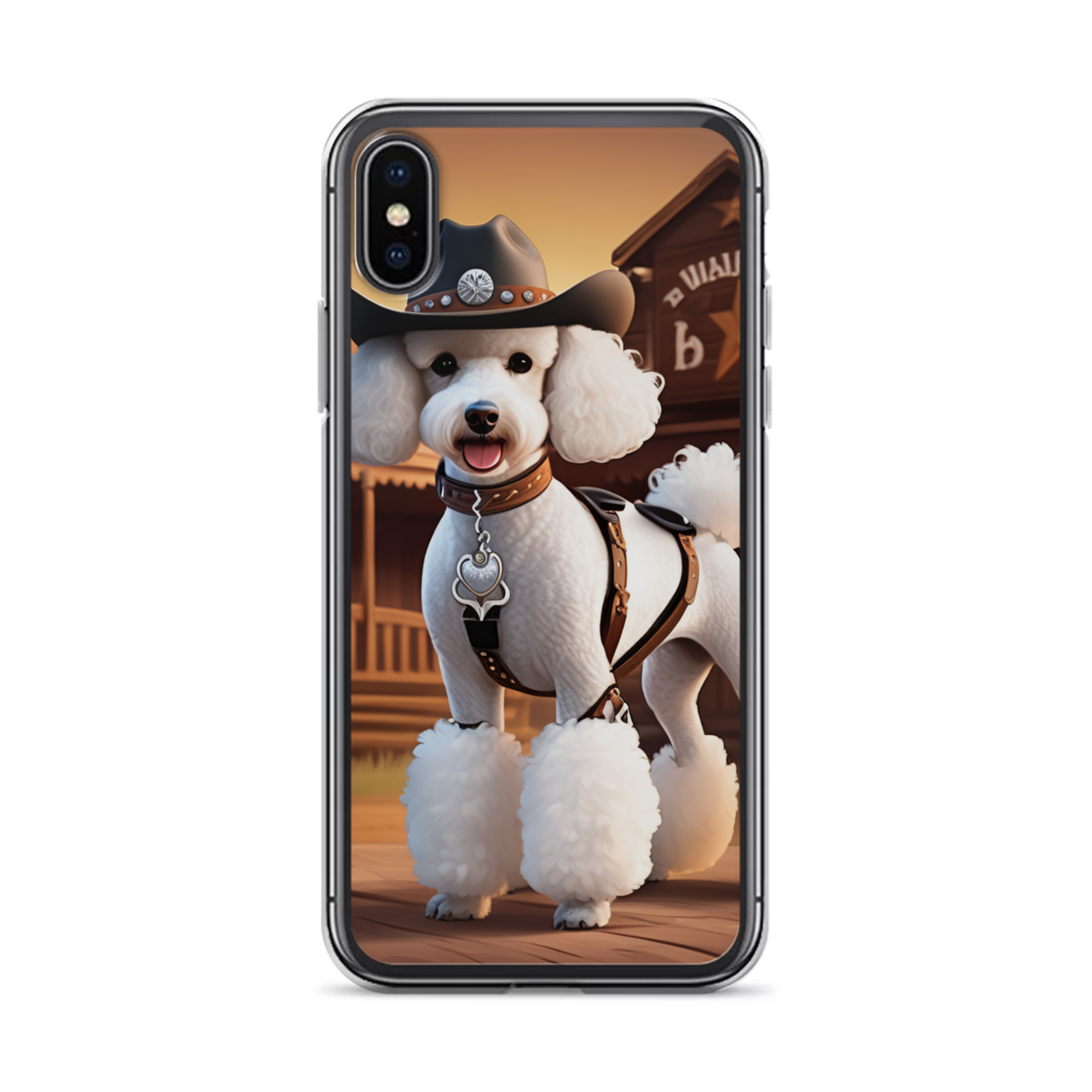 PugMug Custom White Poodle iPhone Case