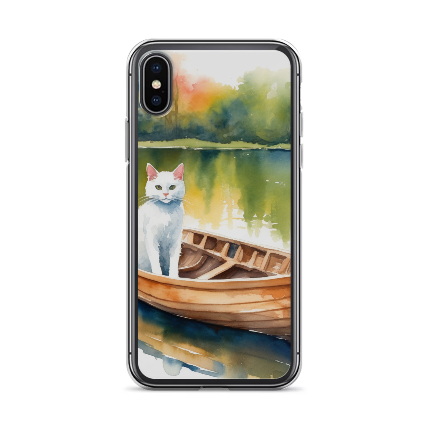 PugMug Custom White Companion Cat iPhone Case