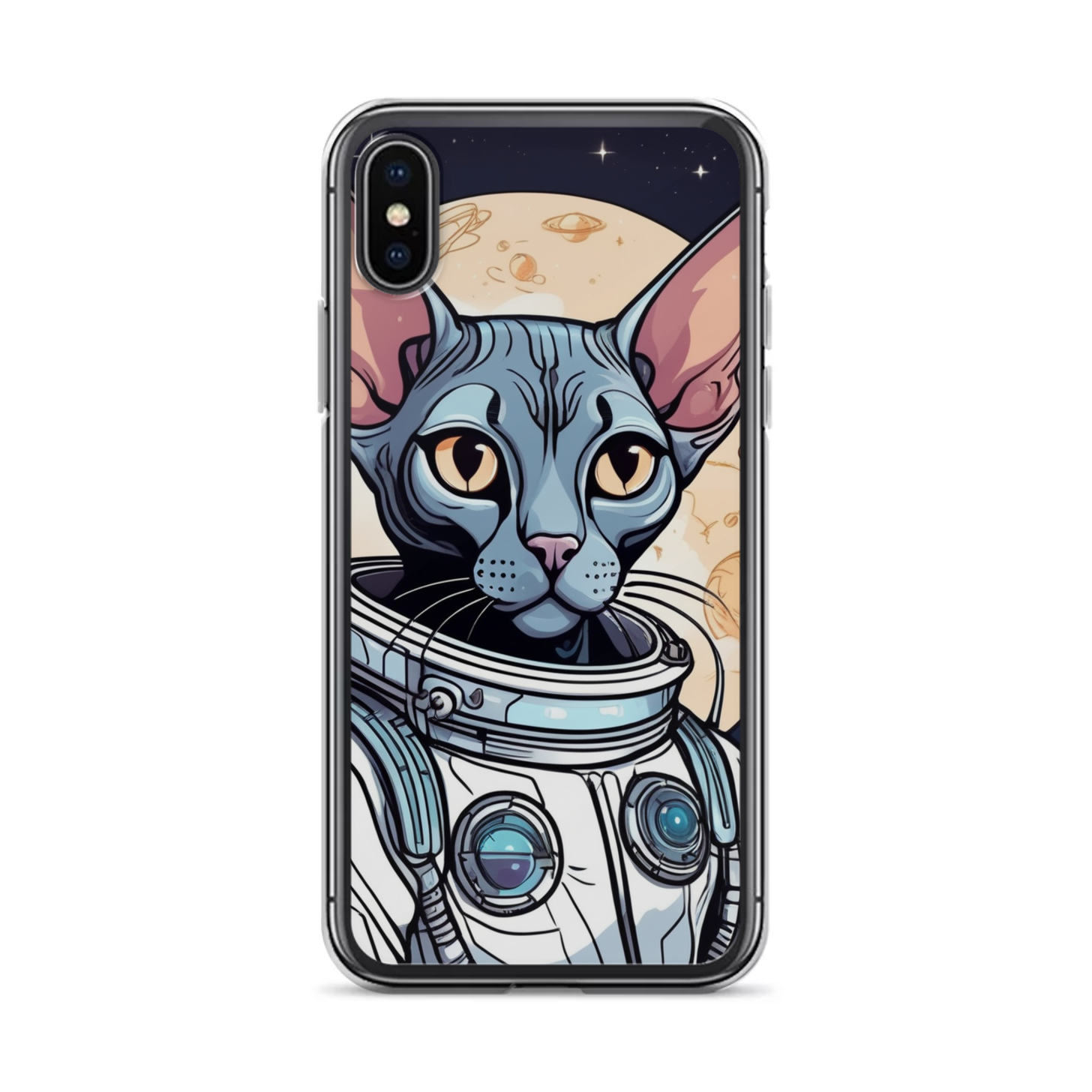 PugMug Custom Black Sphynx Cat iPhone Case