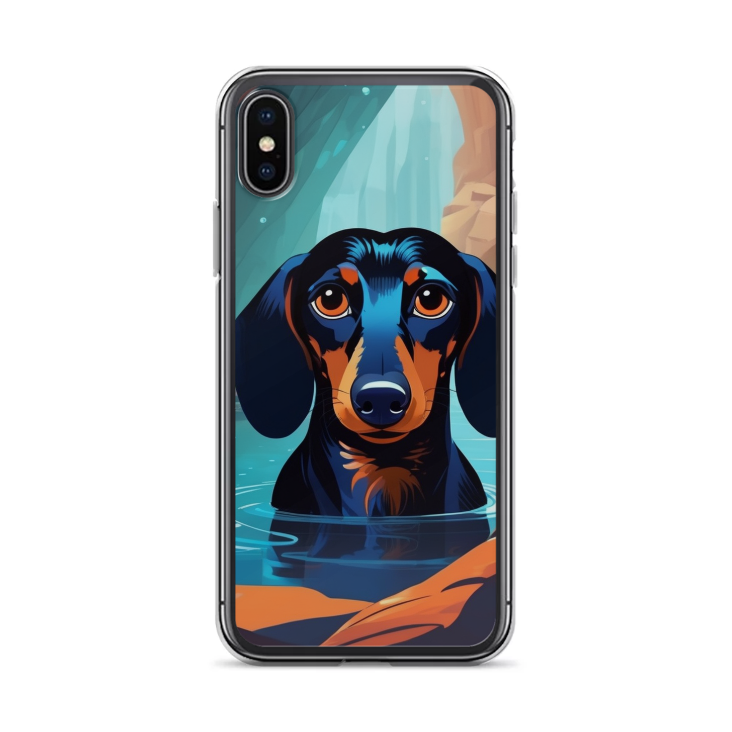PugMug Custom Black Dachshund iPhone Case