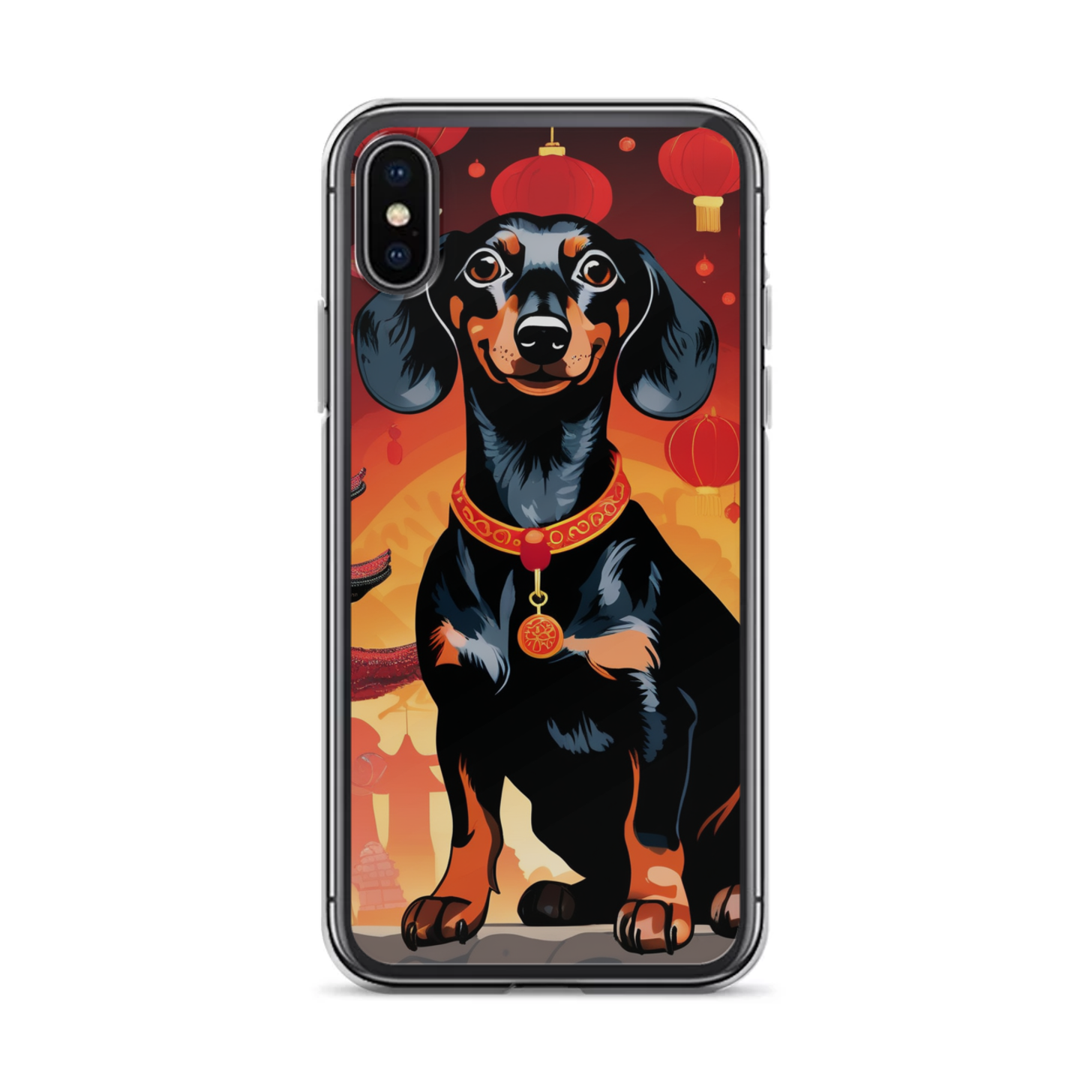 PugMug Custom Black Dachshund iPhone Case