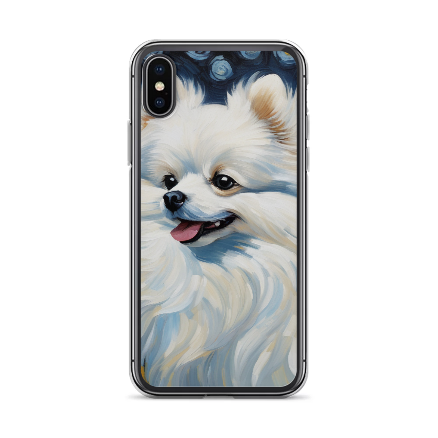 PugMug Custom White Pomeranian iPhone Case