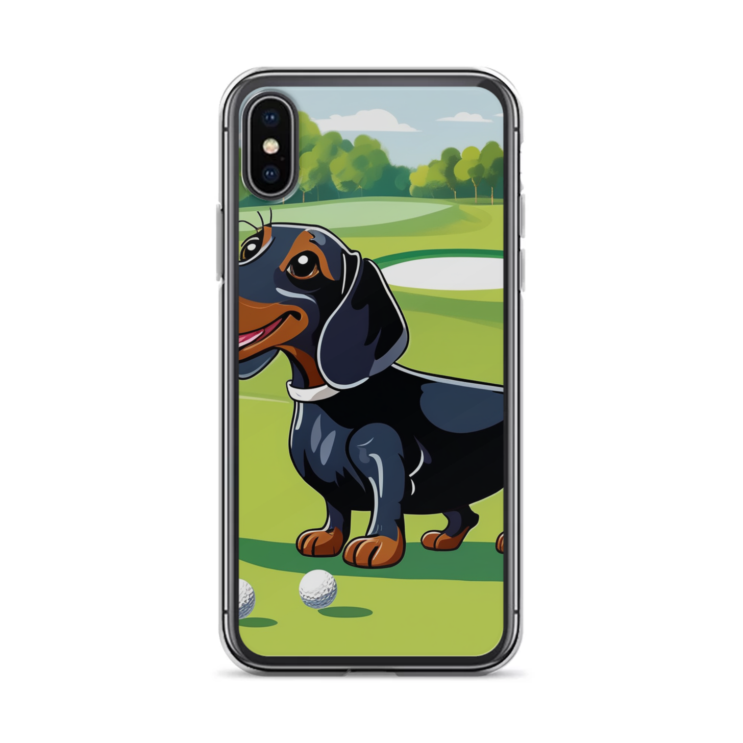 PugMug Custom Black Dachshund iPhone Case