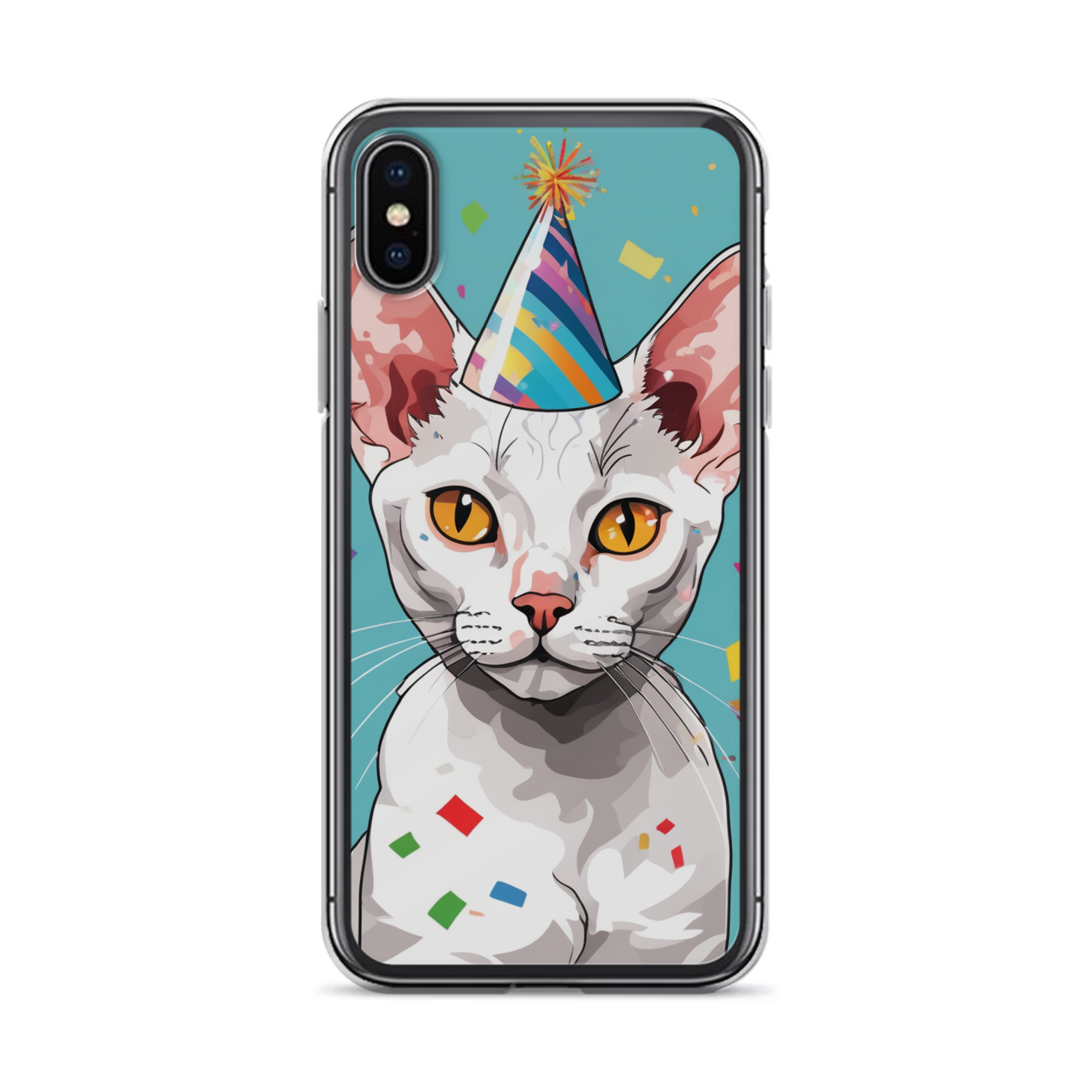 PugMug Custom White Devon Rex Cat iPhone Case