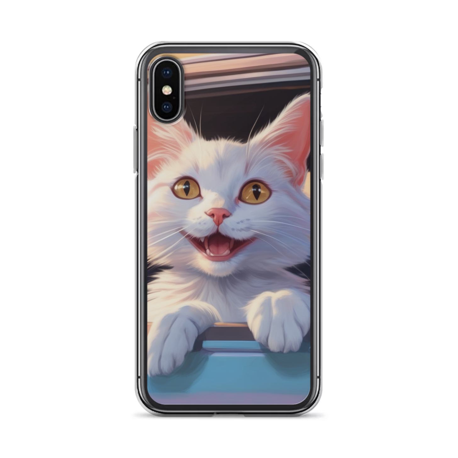 PugMug Custom White Companion Cat iPhone Case