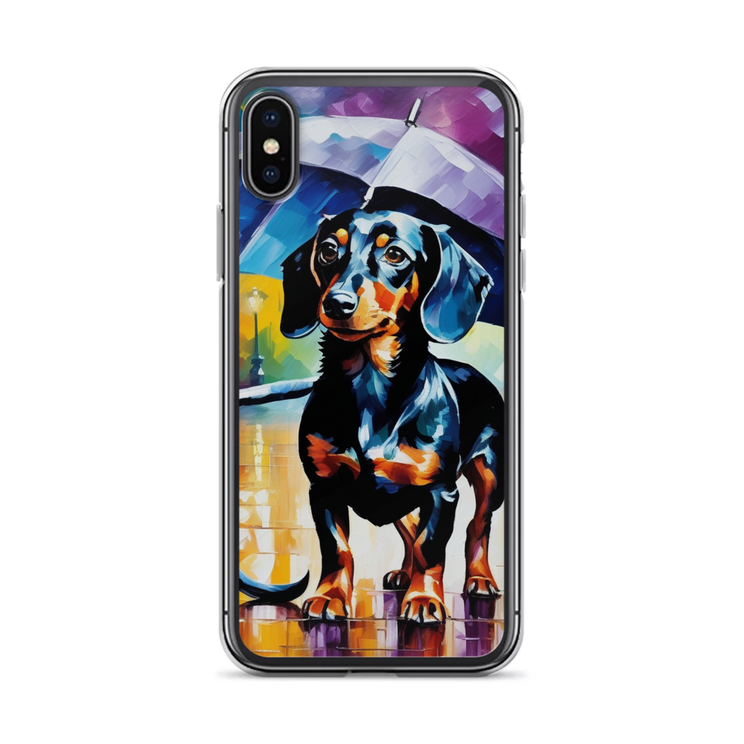 PugMug Custom Black Dachshund iPhone Case
