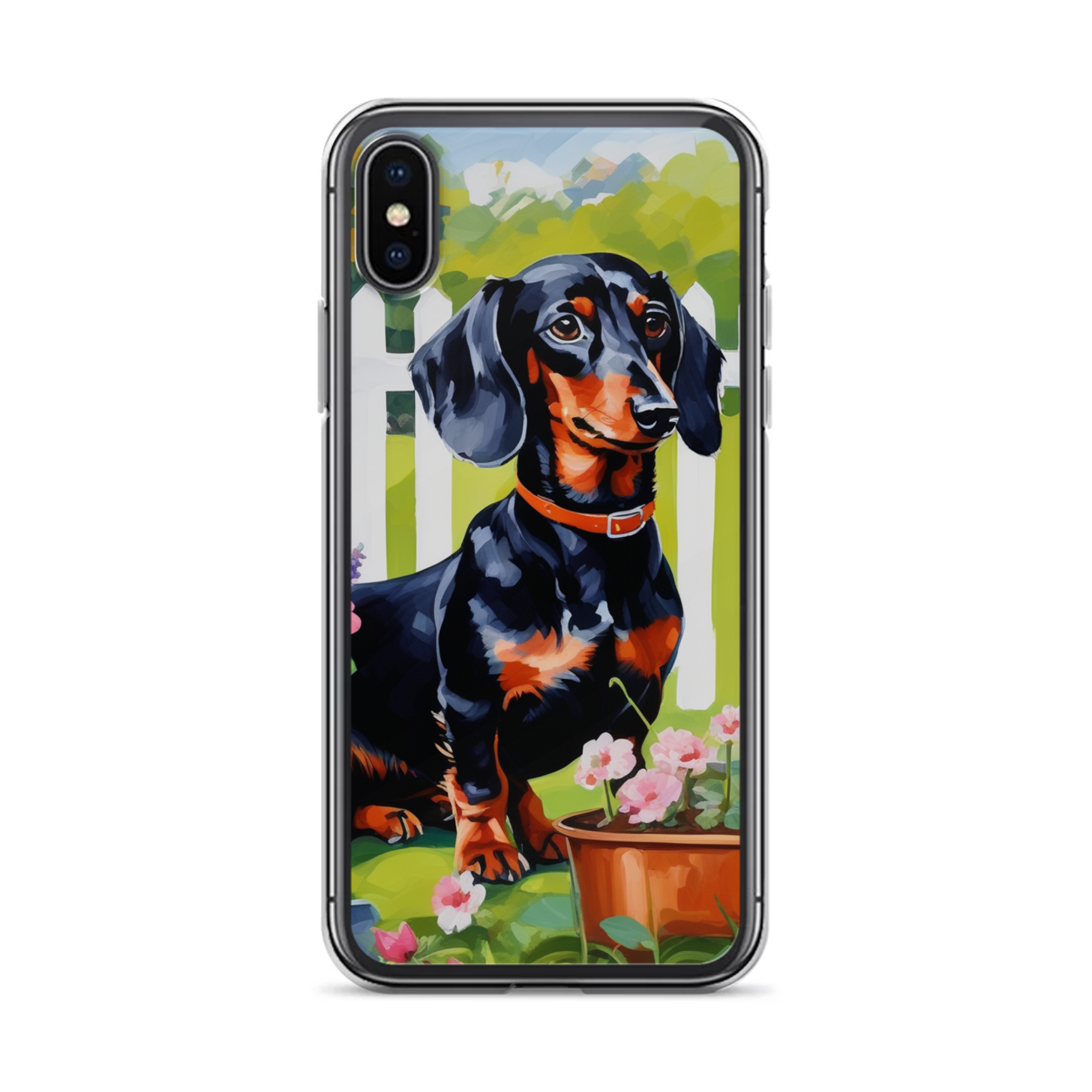 PugMug Custom Black Dachshund iPhone Case
