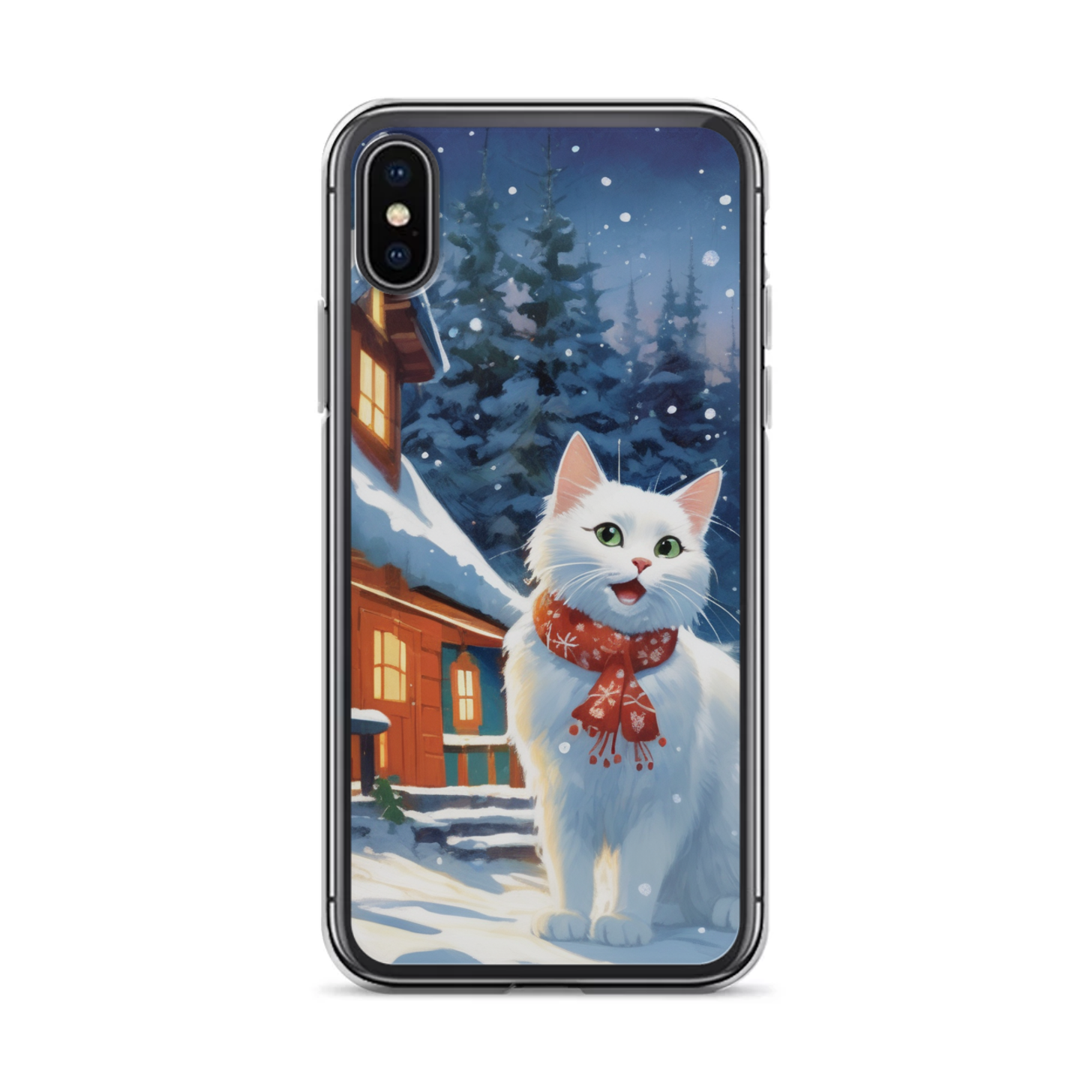 PugMug Custom White Companion Cat iPhone Case