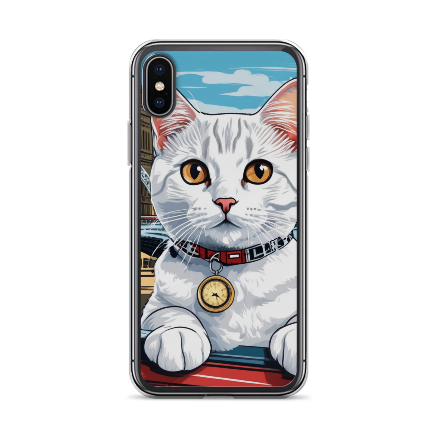 PugMug Custom White American Shorthair Cat iPhone Case