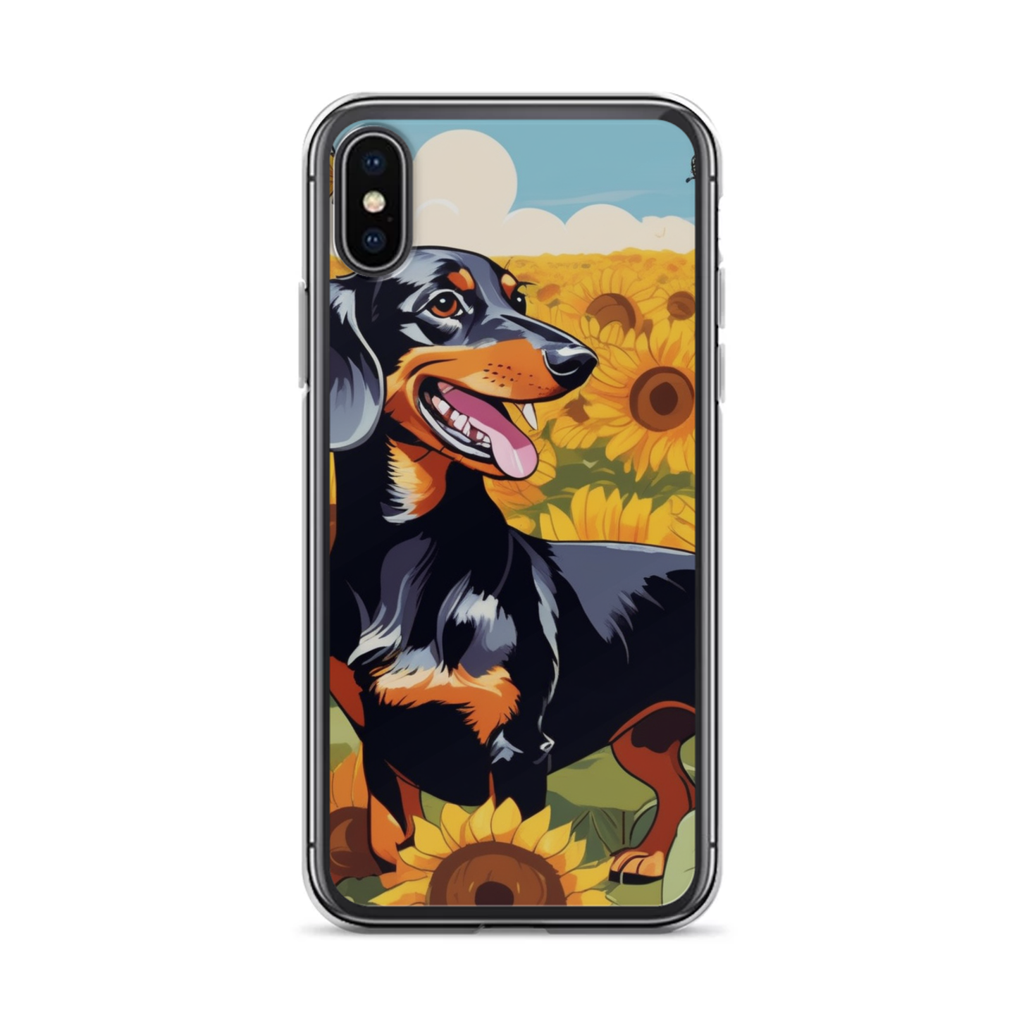 PugMug Custom Black Dachshund iPhone Case