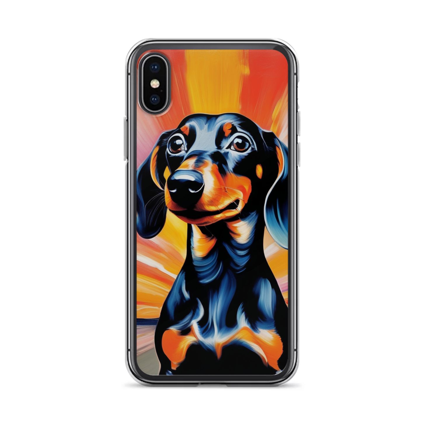 PugMug Custom Black Dachshund iPhone Case