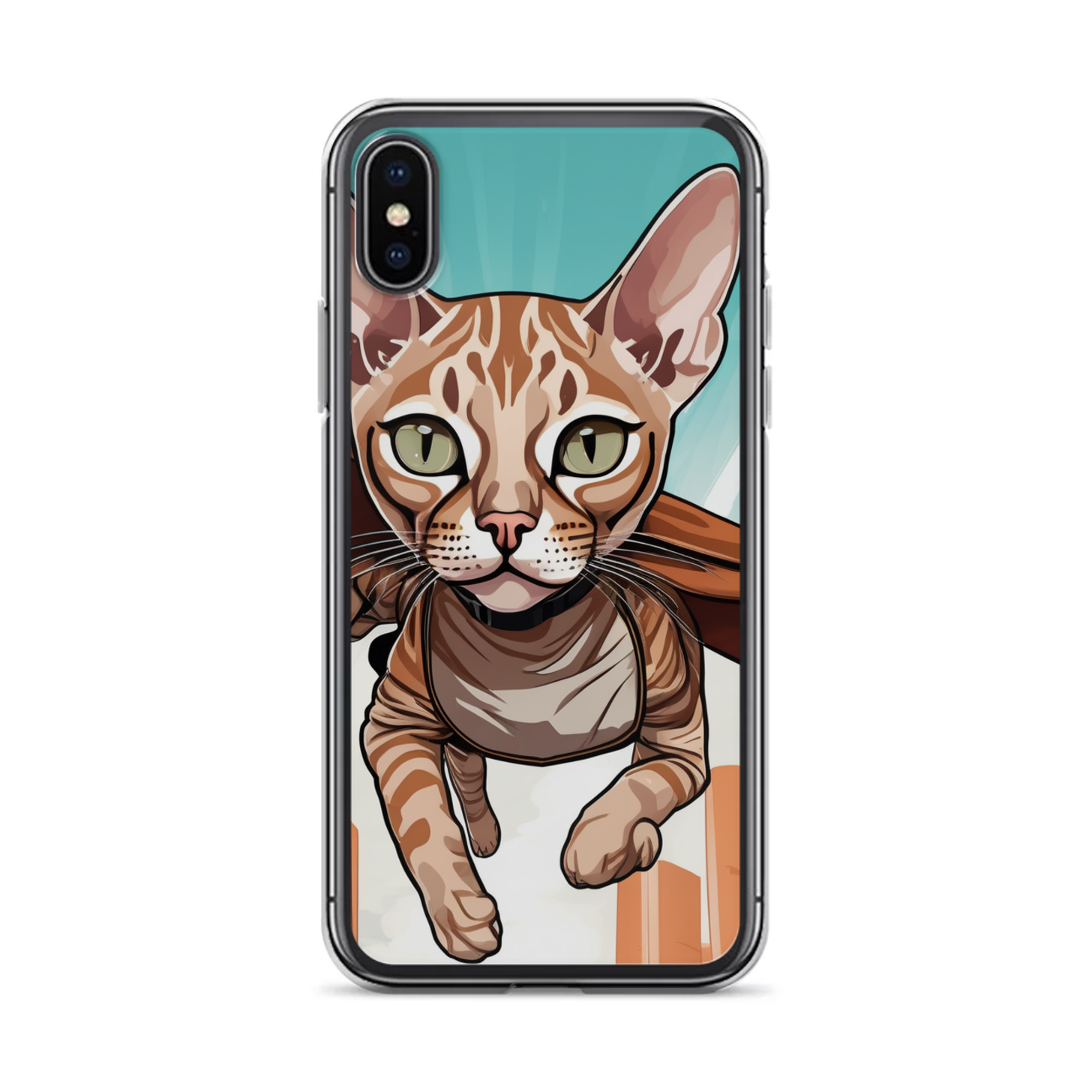 PugMug Custom Tabby Devon Rex Cat iPhone Case