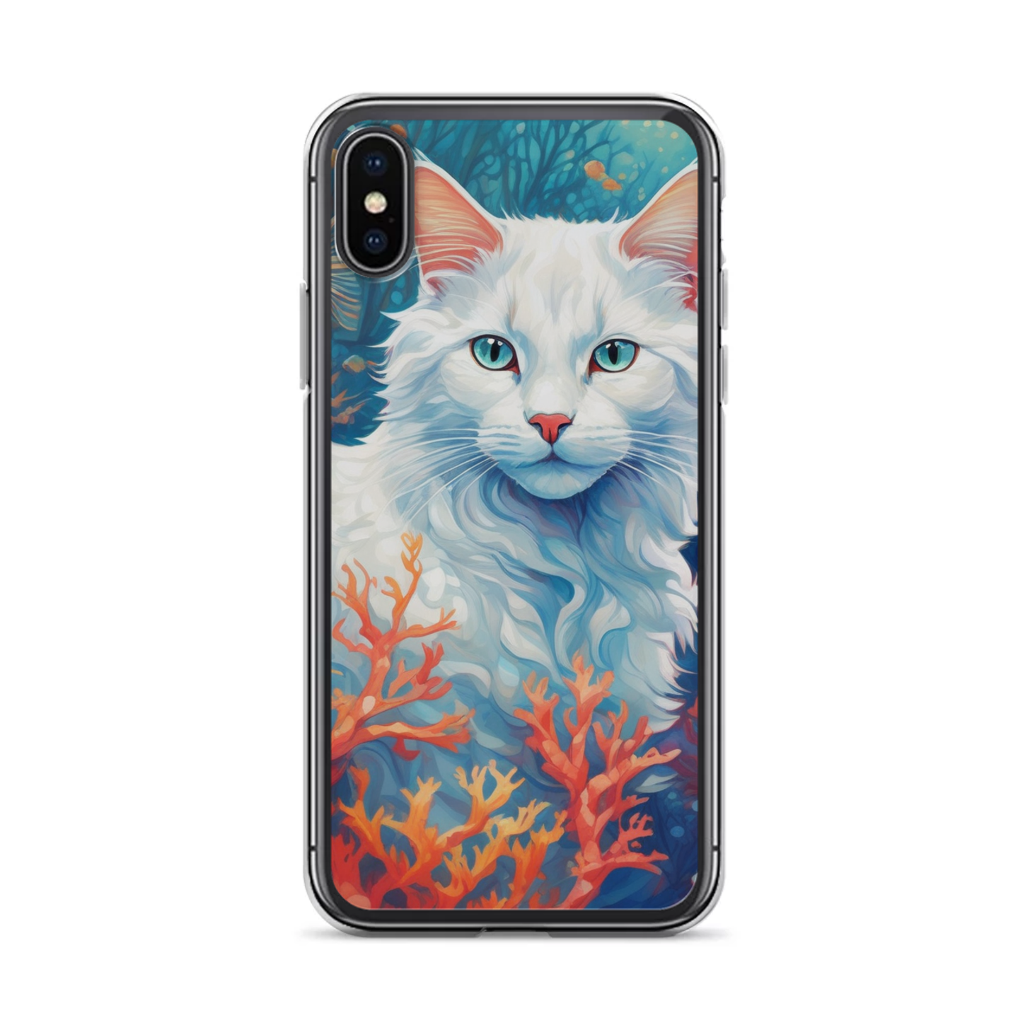 PugMug Custom White Companion Cat iPhone Case