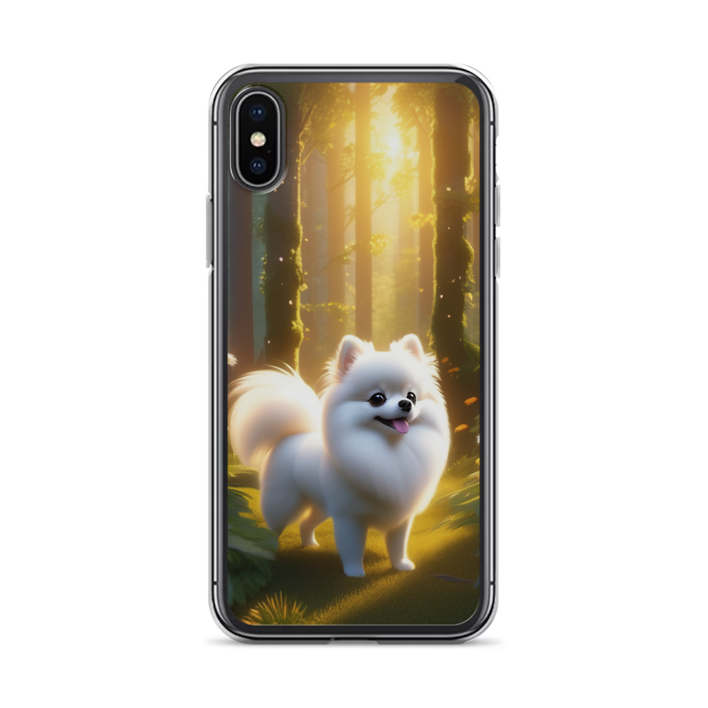PugMug Custom White Pomeranian iPhone Case