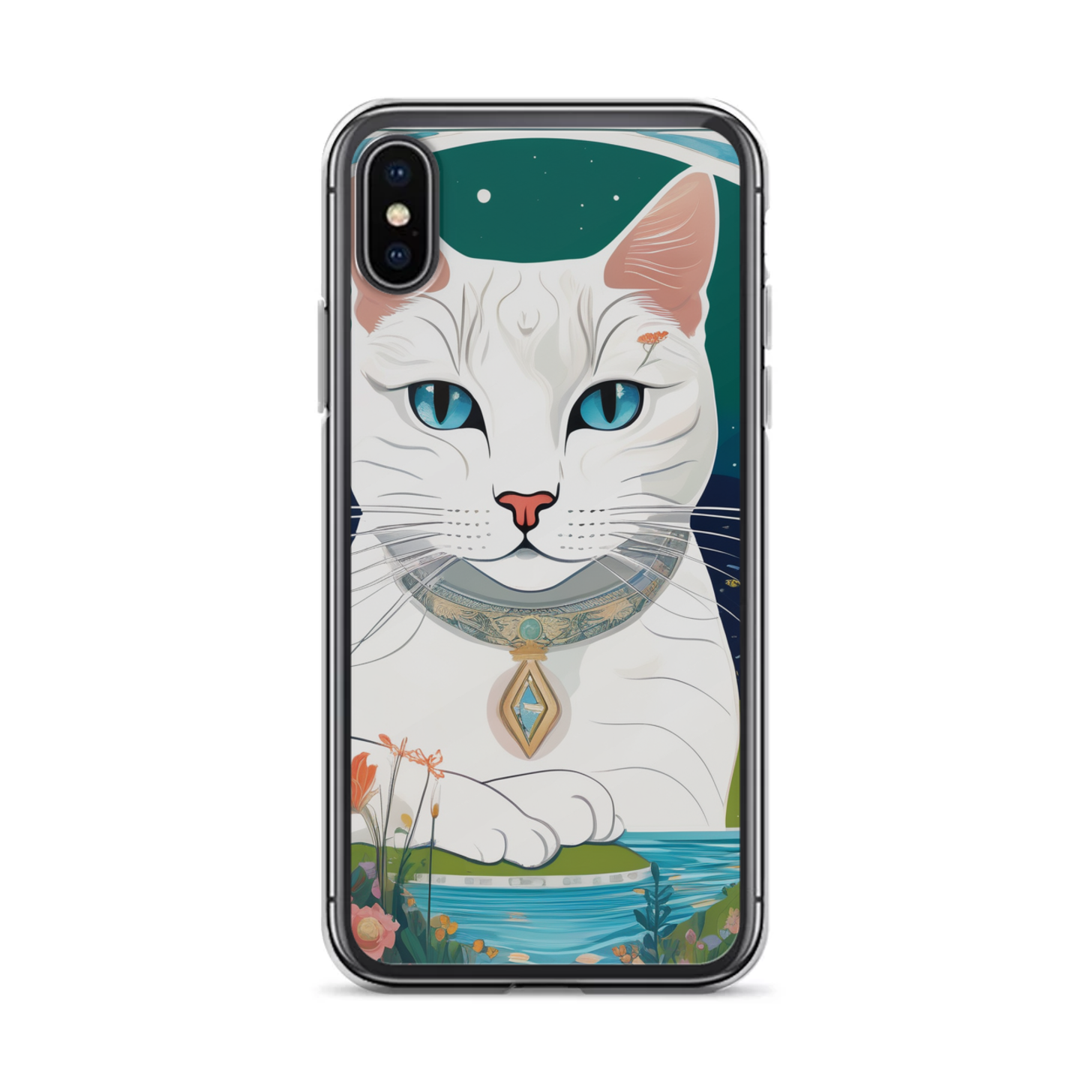 PugMug Custom White Companion Cat iPhone Case