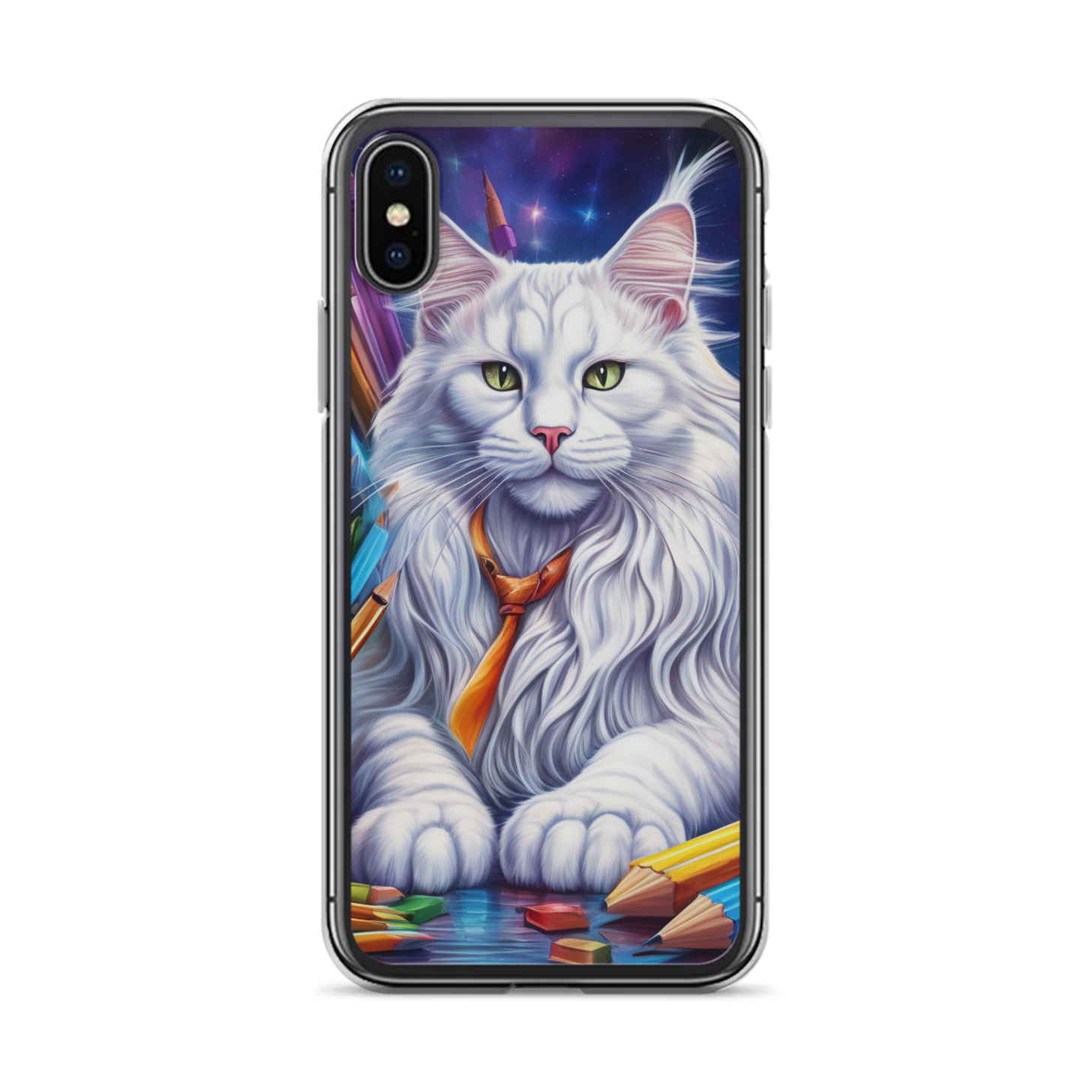 PugMug Custom White Maine Coon Cat iPhone Case