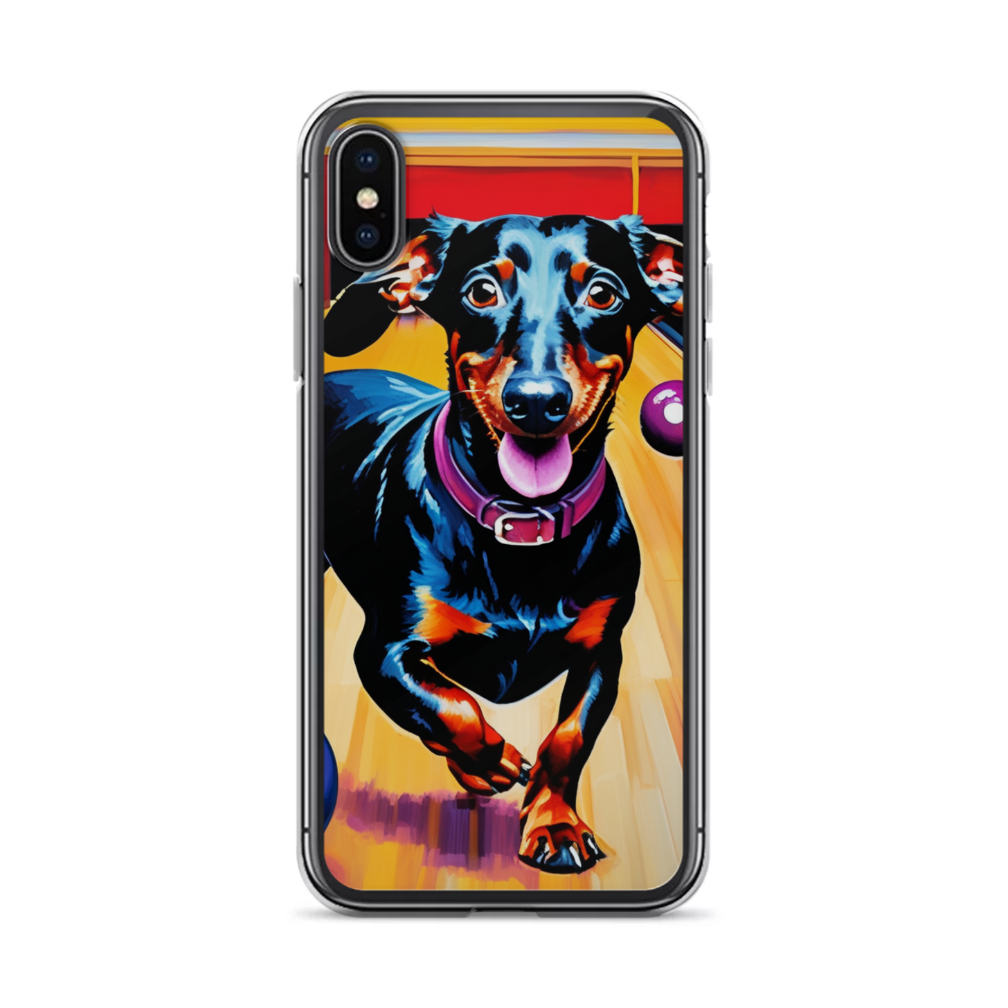 PugMug Custom Black Dachshund iPhone Case