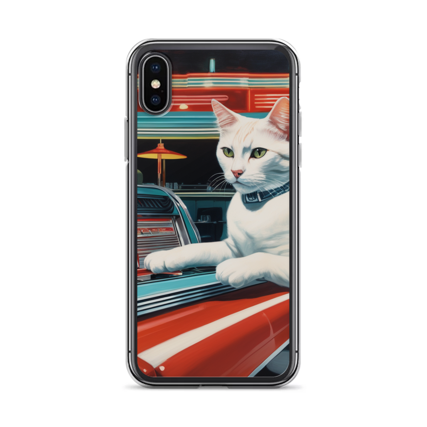 PugMug Custom White Companion Cat iPhone Case