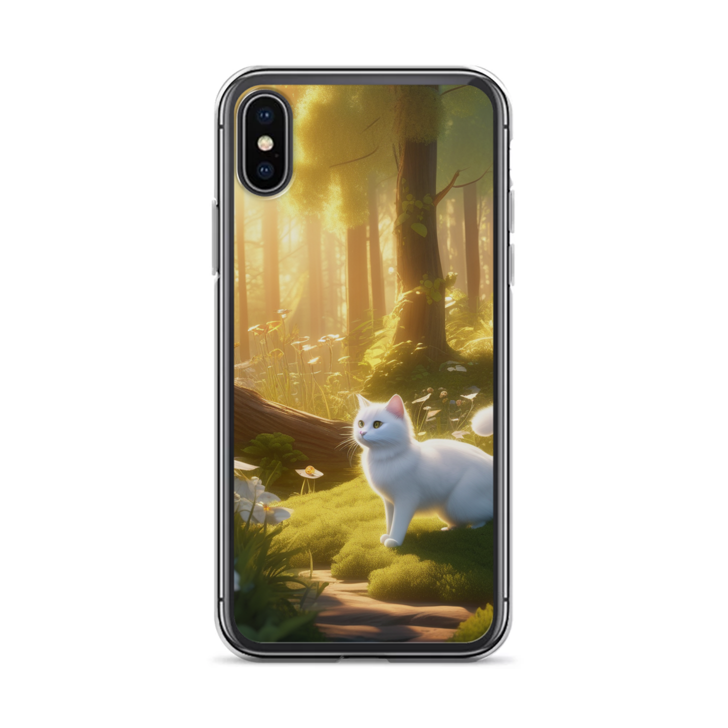 PugMug Custom White Companion Cat iPhone Case