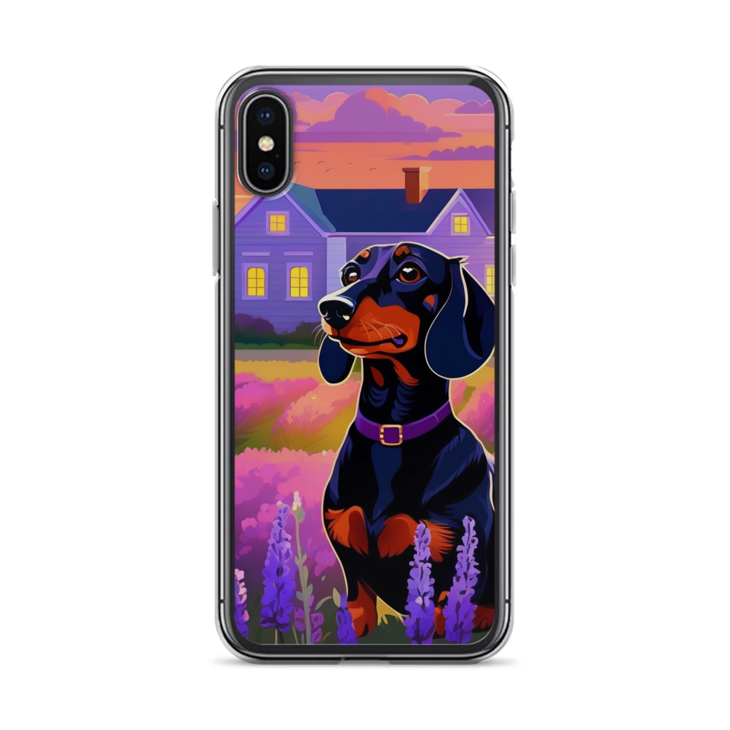 PugMug Custom Black Dachshund iPhone Case