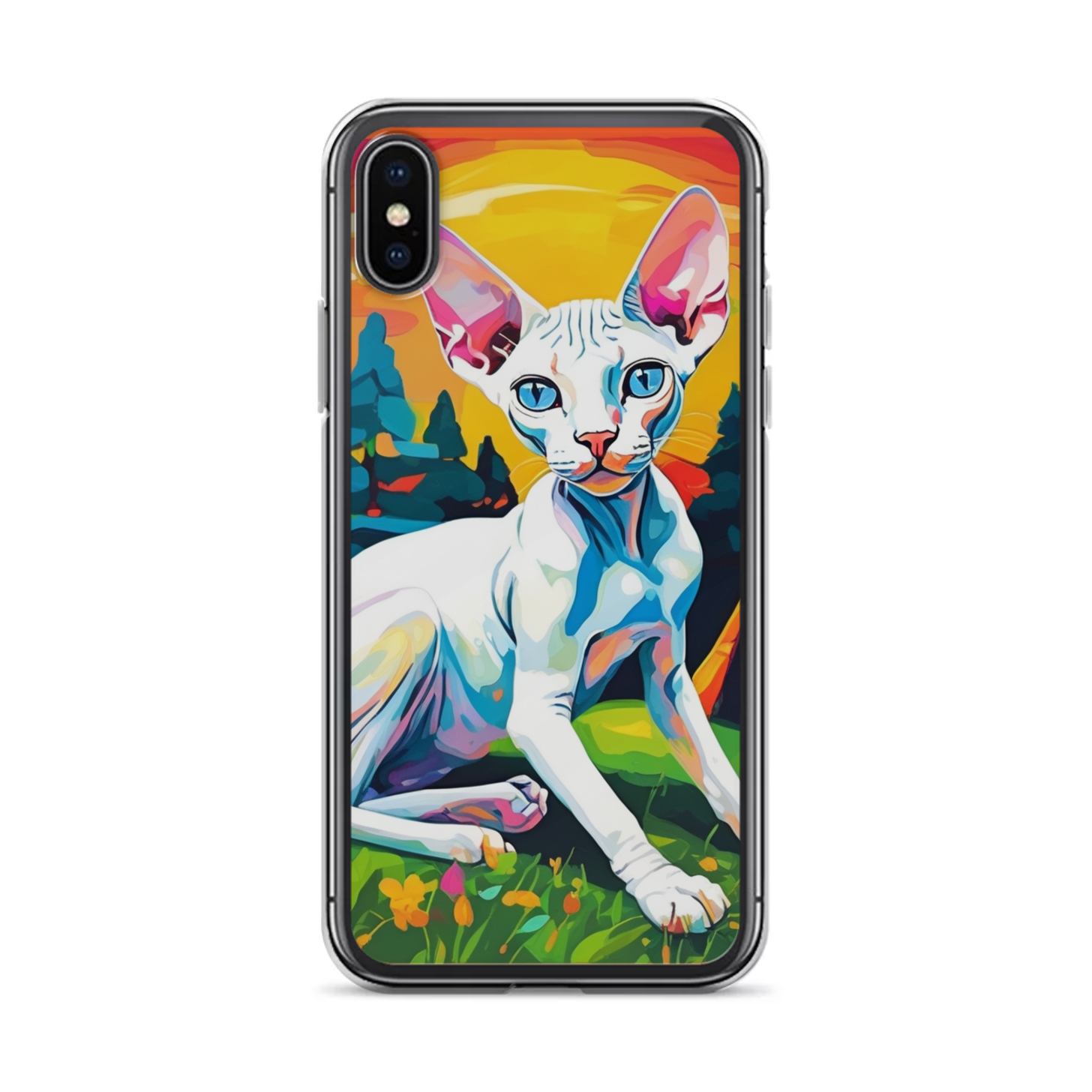 PugMug Custom White Sphynx Cat iPhone Case