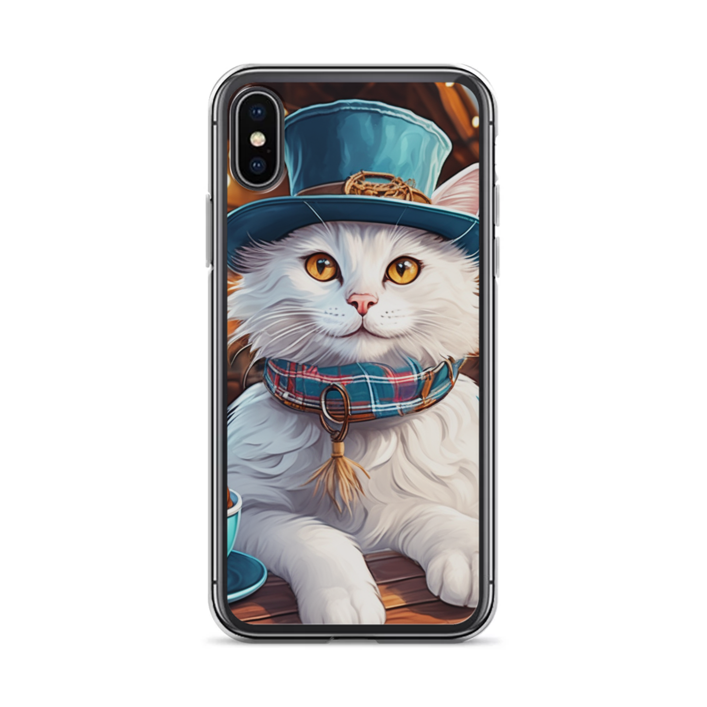 PugMug Custom White Companion Cat iPhone Case