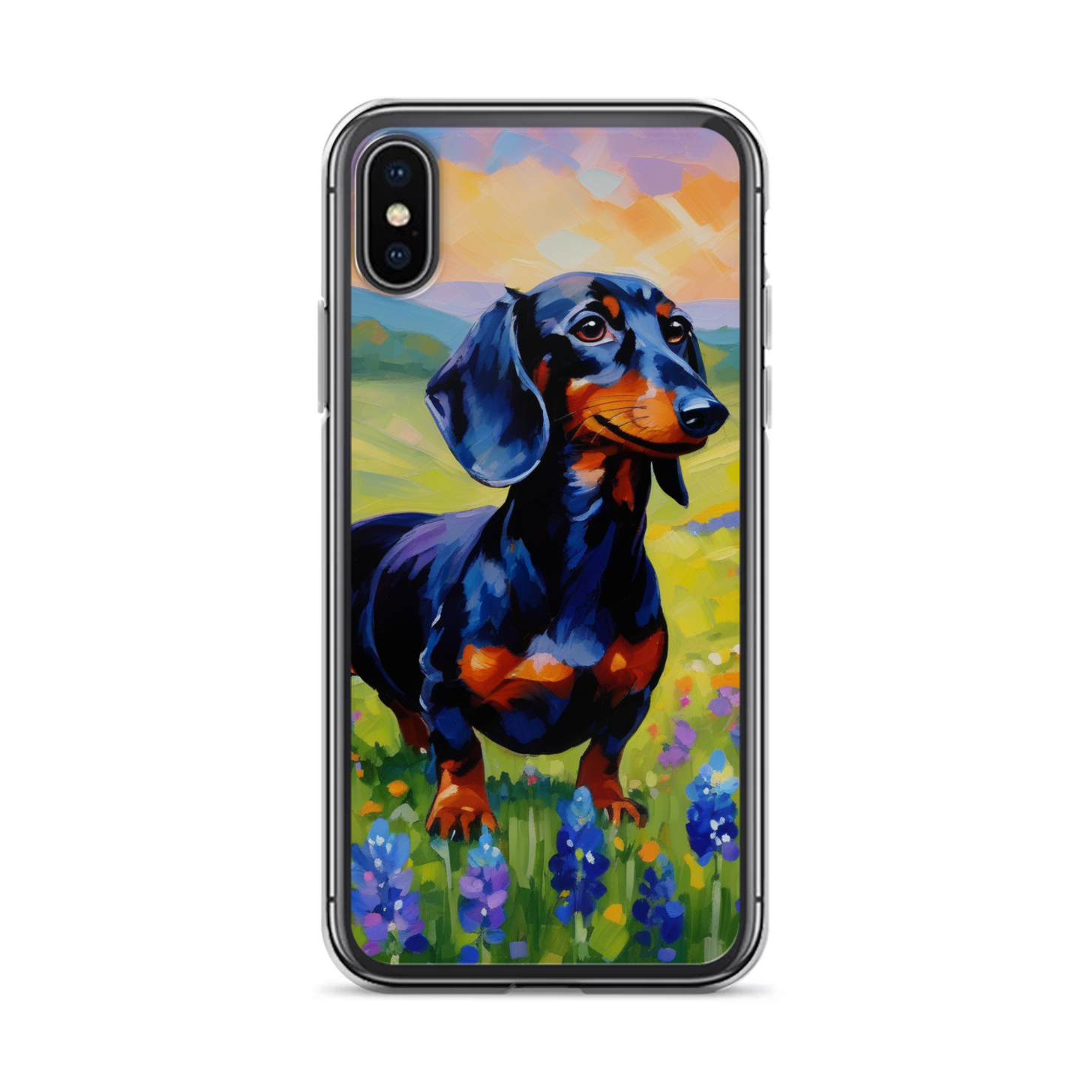 PugMug Custom Black Dachshund iPhone Case
